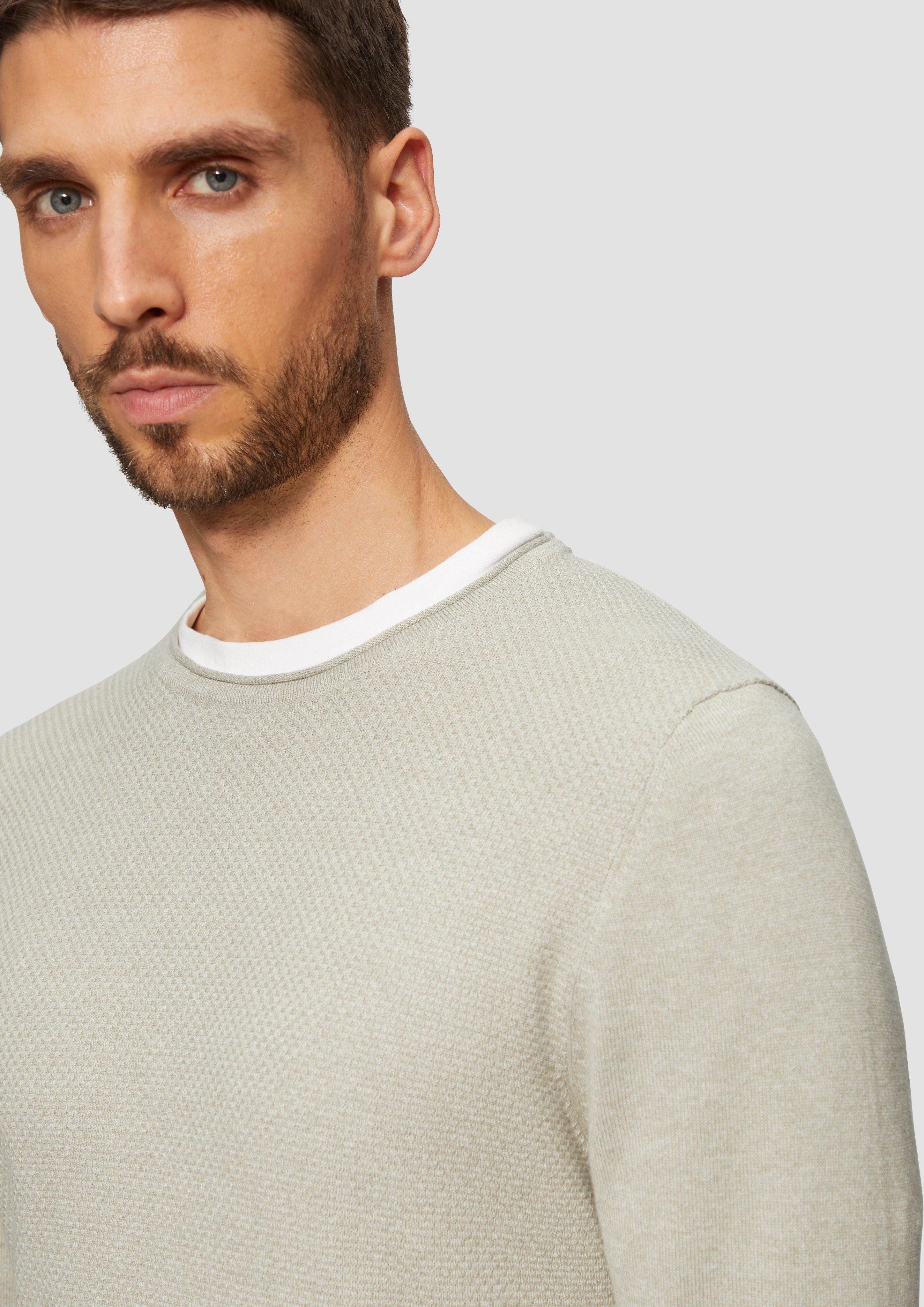 s.Oliver Strickpullover Strickpullover mit Strukturmix und günstig online kaufen