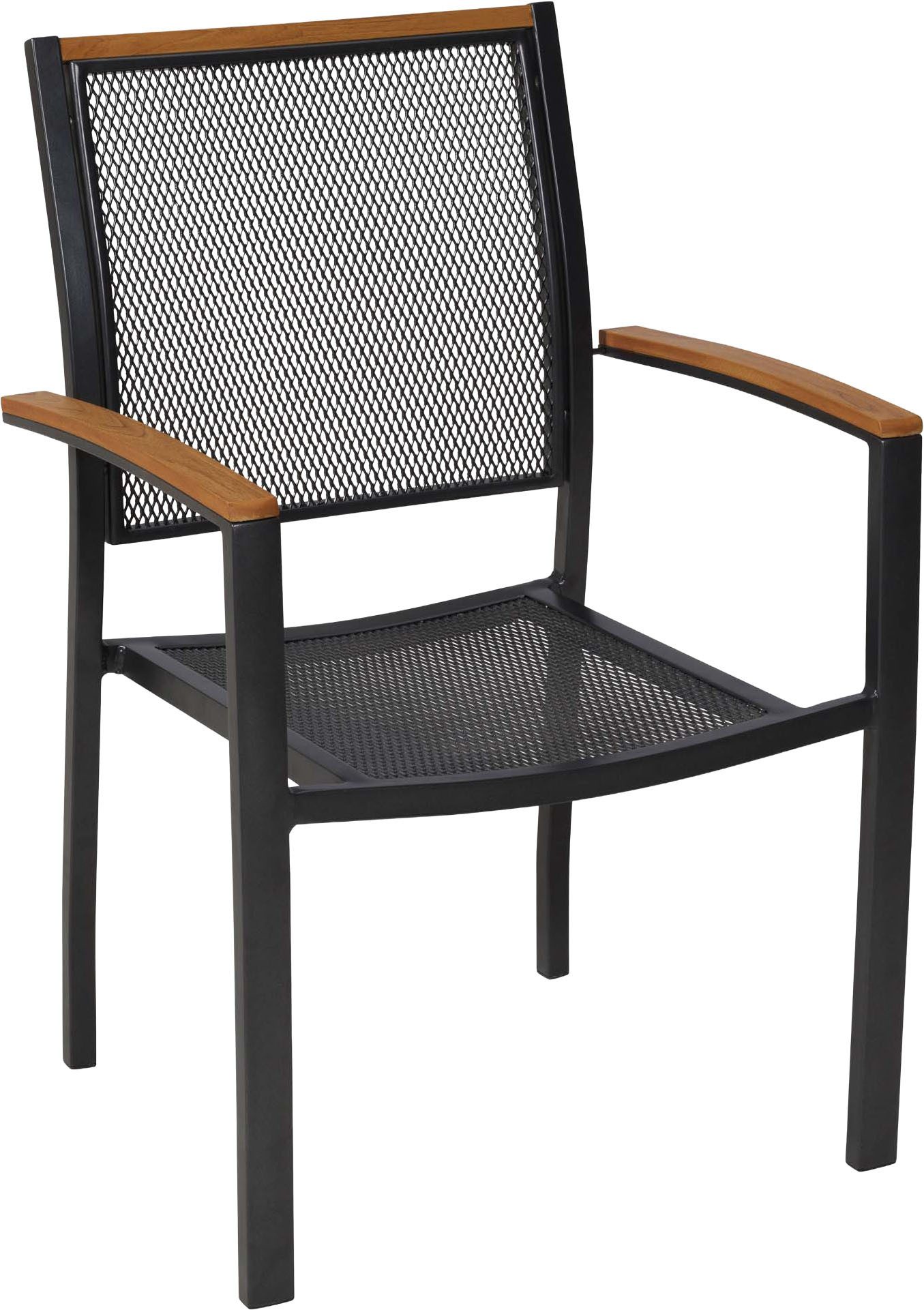 MERXX Gartensessel Itanos (Set, 2-St), Armlehnen aus Kunststoff in Holzoptik