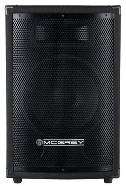 McGrey TP-10 DJ PA Box 25cm (10) Subwoofer, 2-Wege System, Holzgehäuse Lautsprecher (200 W, Passiv-Speaker mit Boxenflansch)