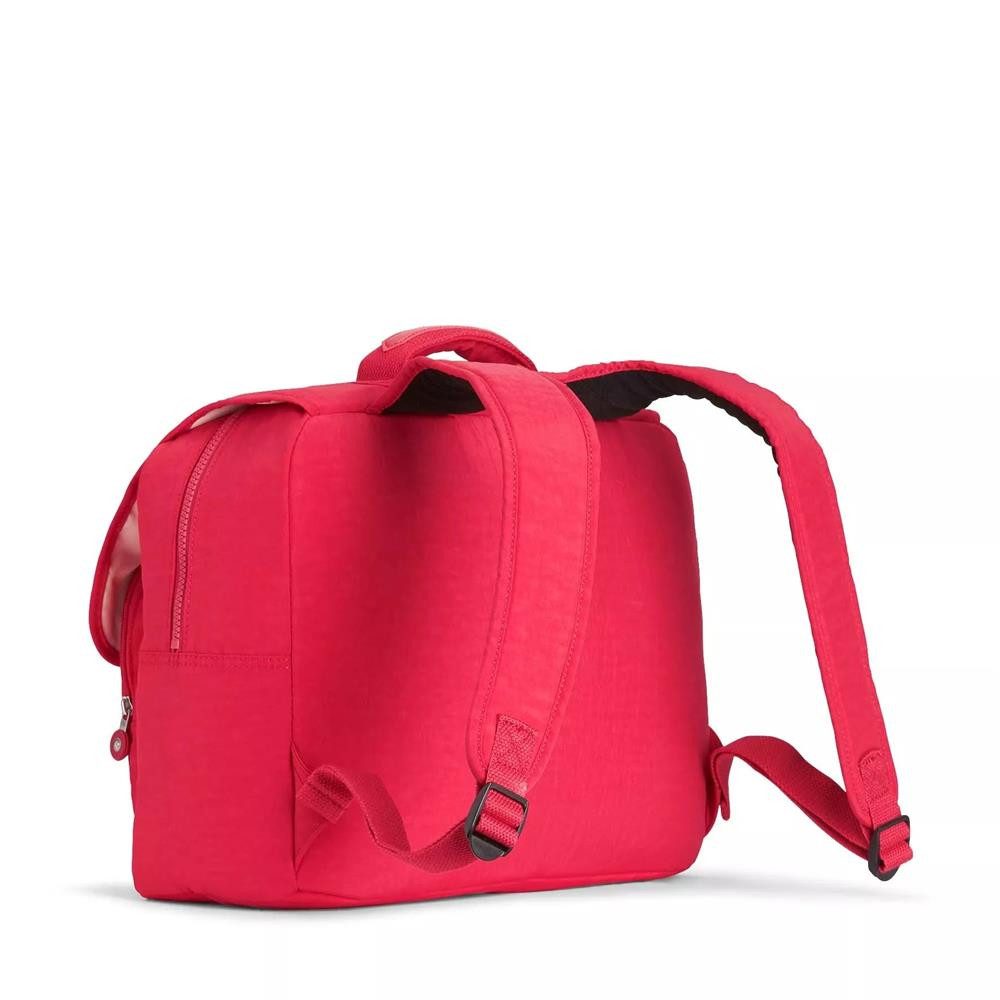 KIPLING Schulrucksack INIKO, mittelgroße Schultasche, True Pink (pink), Schulrucksack