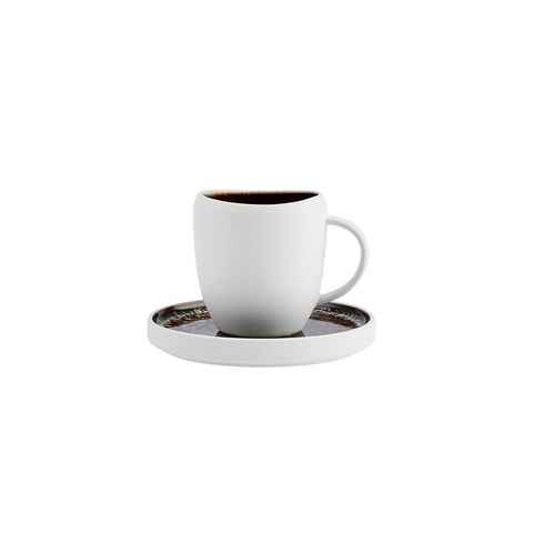 Karaca Kaffeeservice Galactic 2 Personen Weiß Kaffee Tasse Set 100 ml