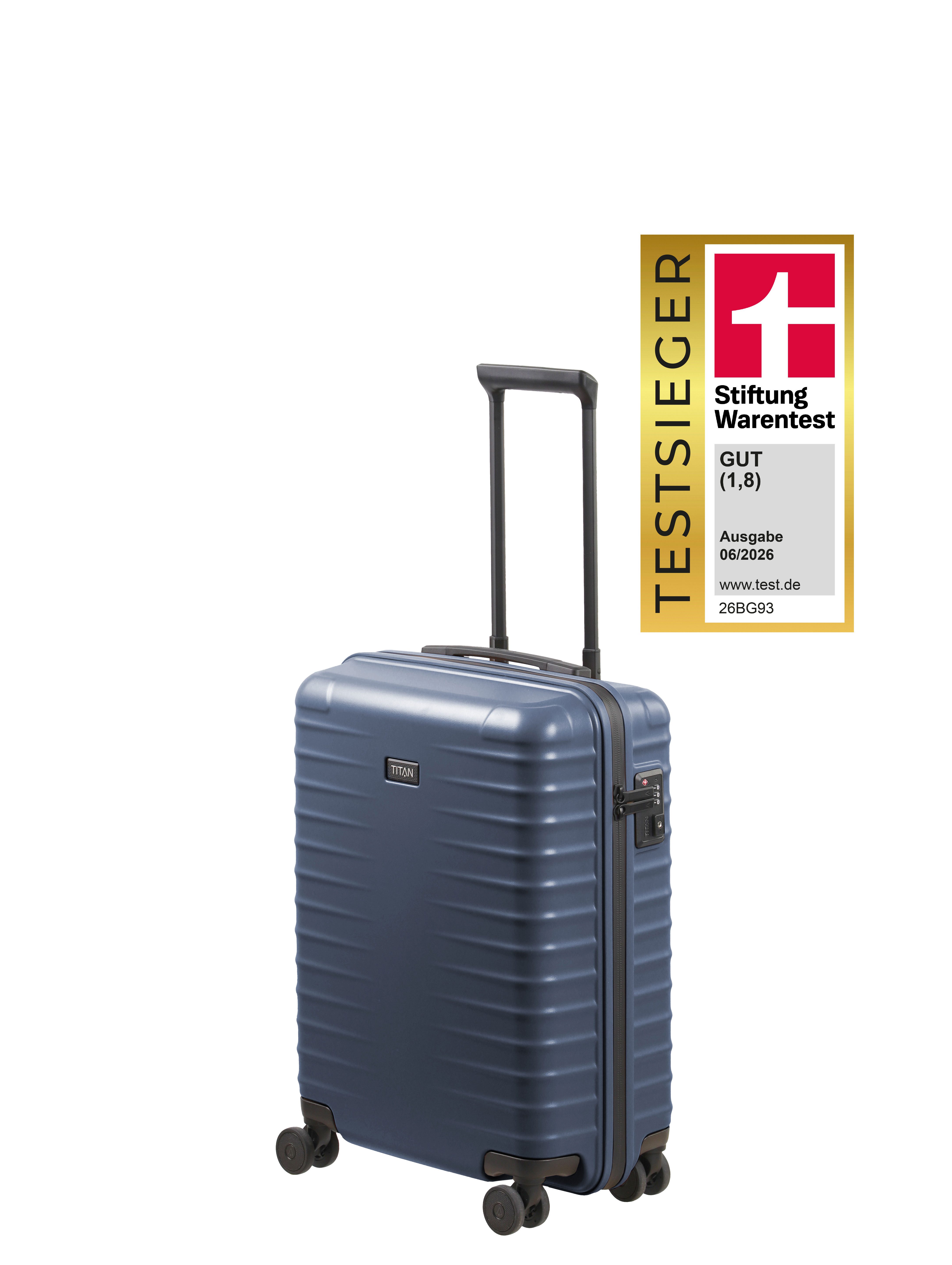 TITAN - Made in Germany Trolley UPGRADE Koffer Hartschale, 4 Rollen, mit kratzresistenter Oberfläche und cleverer Innenaufteilung