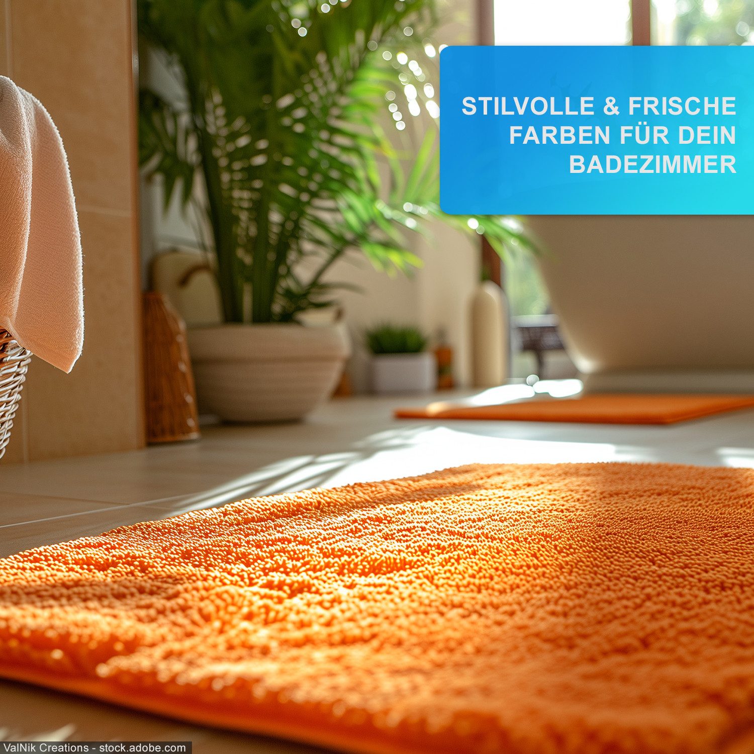NYVI Badematte WC Vorleger NYVISpa Chenille Badvorleger, Höhe 20 mm, Polyester, Rutschfest, Saugfähig, Schnell Trocknend, Fußbodenheizung geeignet – Bild 5 von 5