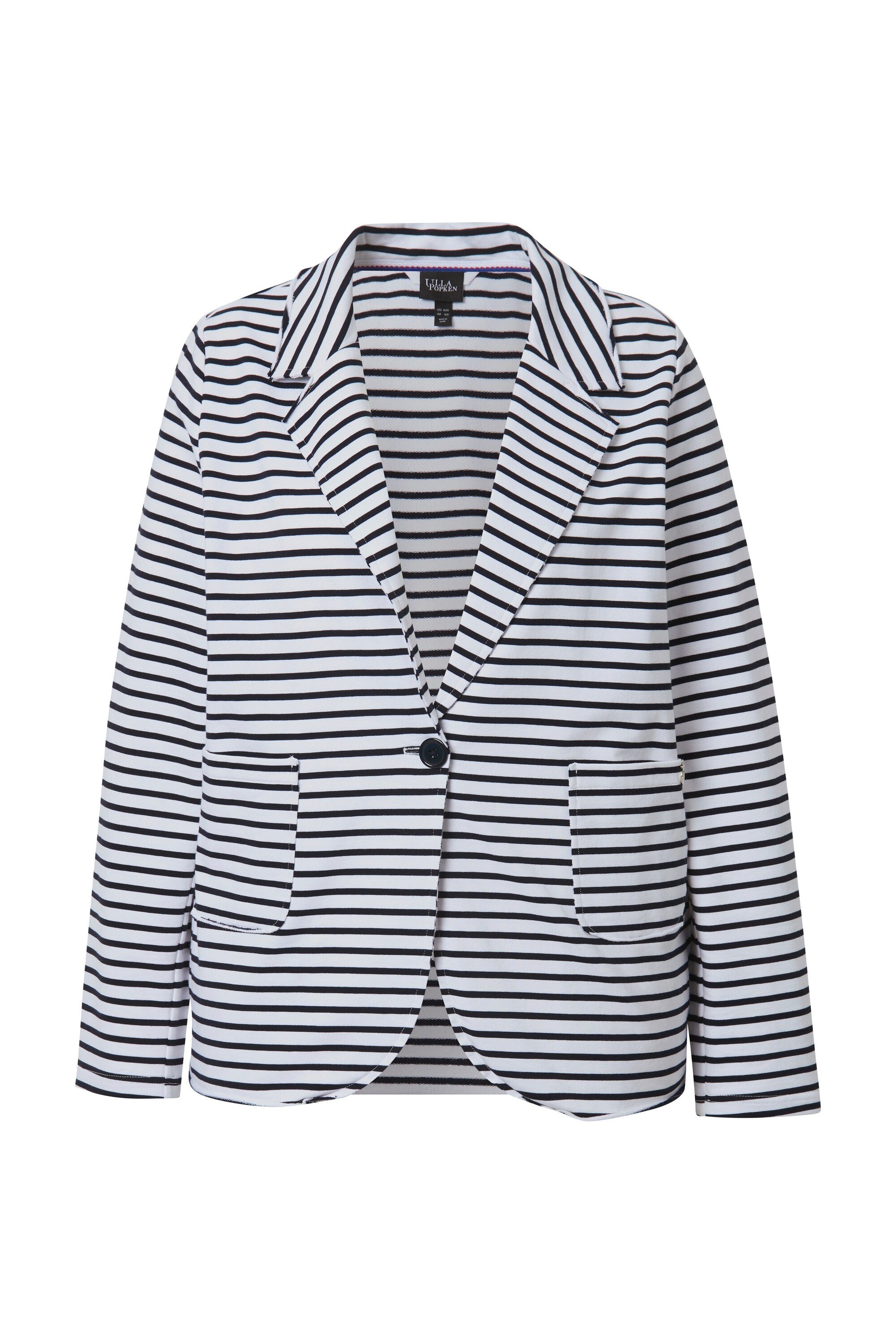 Ulla Popken Blusenblazer Jerseyblazer Rollkanten Reverskragen günstig online kaufen