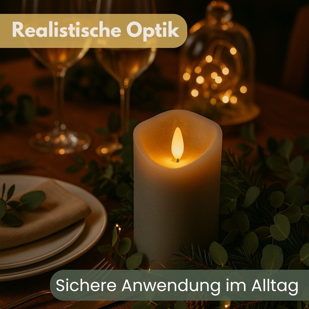 GarPet LED-Kerze 2er Set LED Echtwachskerzen günstig online kaufen