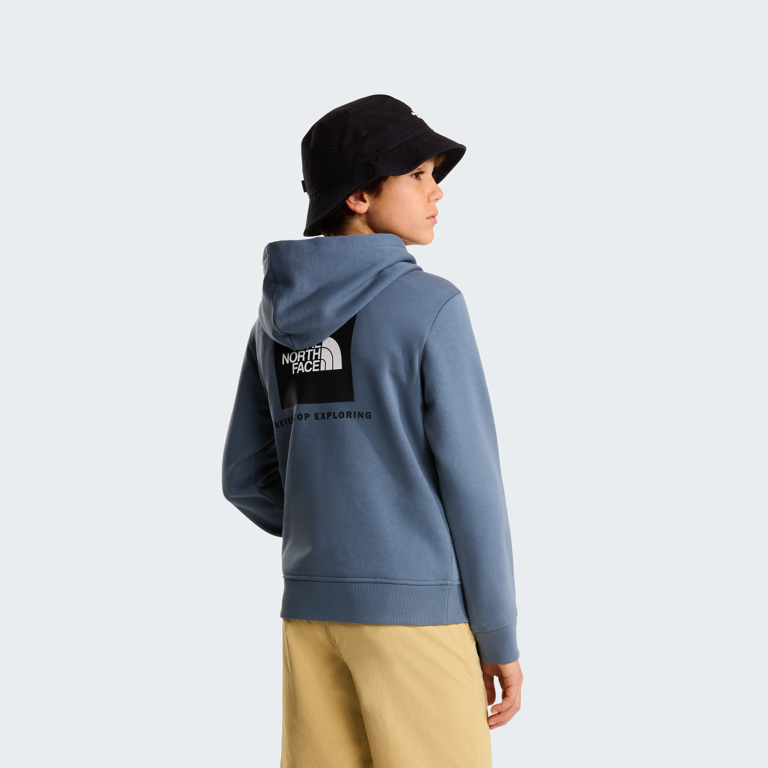The North Face Kapuzensweatshirt TEEN BOX NSE REGULAR HOODIE mit Logos auf Vorder- und Rückseite, aus Baumwolle, mit Rippbündchen
