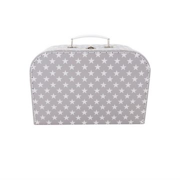 Sass & Belle Aufbewahrungsbox Deko Köfferchen-Set Nordic Star (Koffer grau mit Sternen, 3 St., ca. 29 x 9,5 x 20 cm (große Box), zur Aufbewahrung Ihrer Kleinigkeiten wie Kosmetika oder Schreibwaren