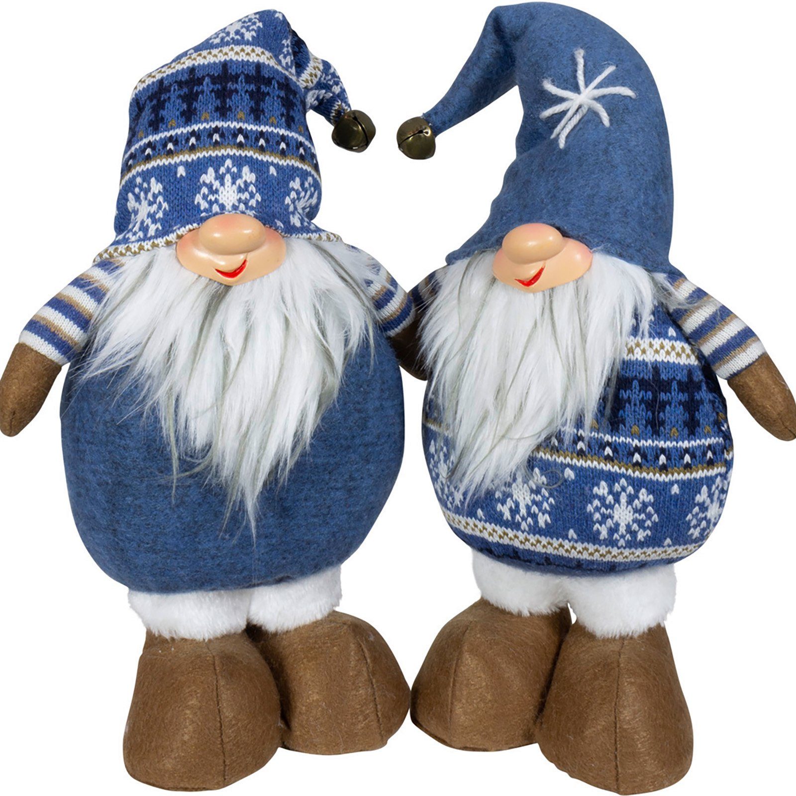 Christmas Paradise Weihnachtsfigur Бес 30cm stehend, (Dekofiguren, im Set), Weihnachten, blau