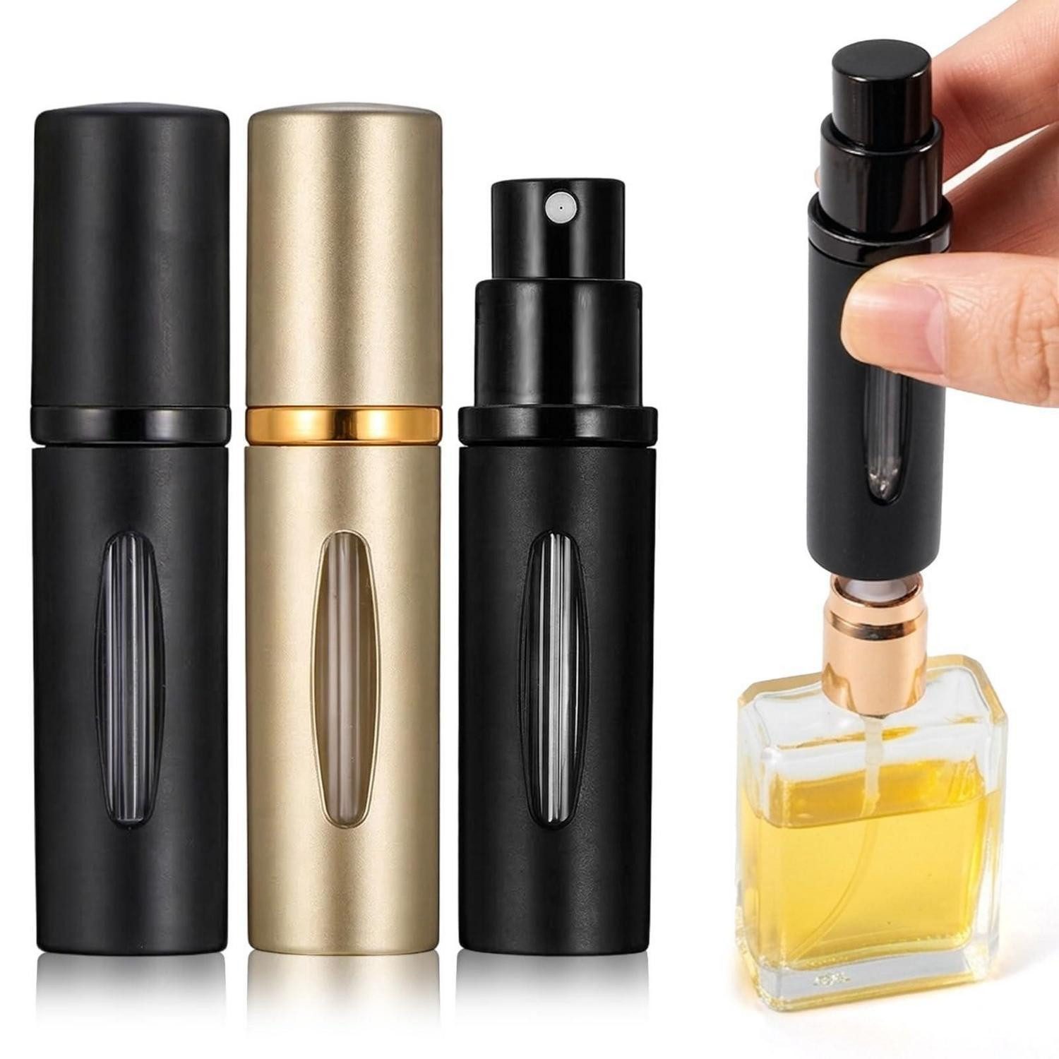 LuxusKollektion Sprühflasche Parfümzerstäuber nachfüllbar 2er Set 5ml