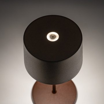 Zafferano LED Tischleuchte Olivia Mini Pro Kabellose Akku LED Tischle für Innen+ Außenbereich, LED fest integriert