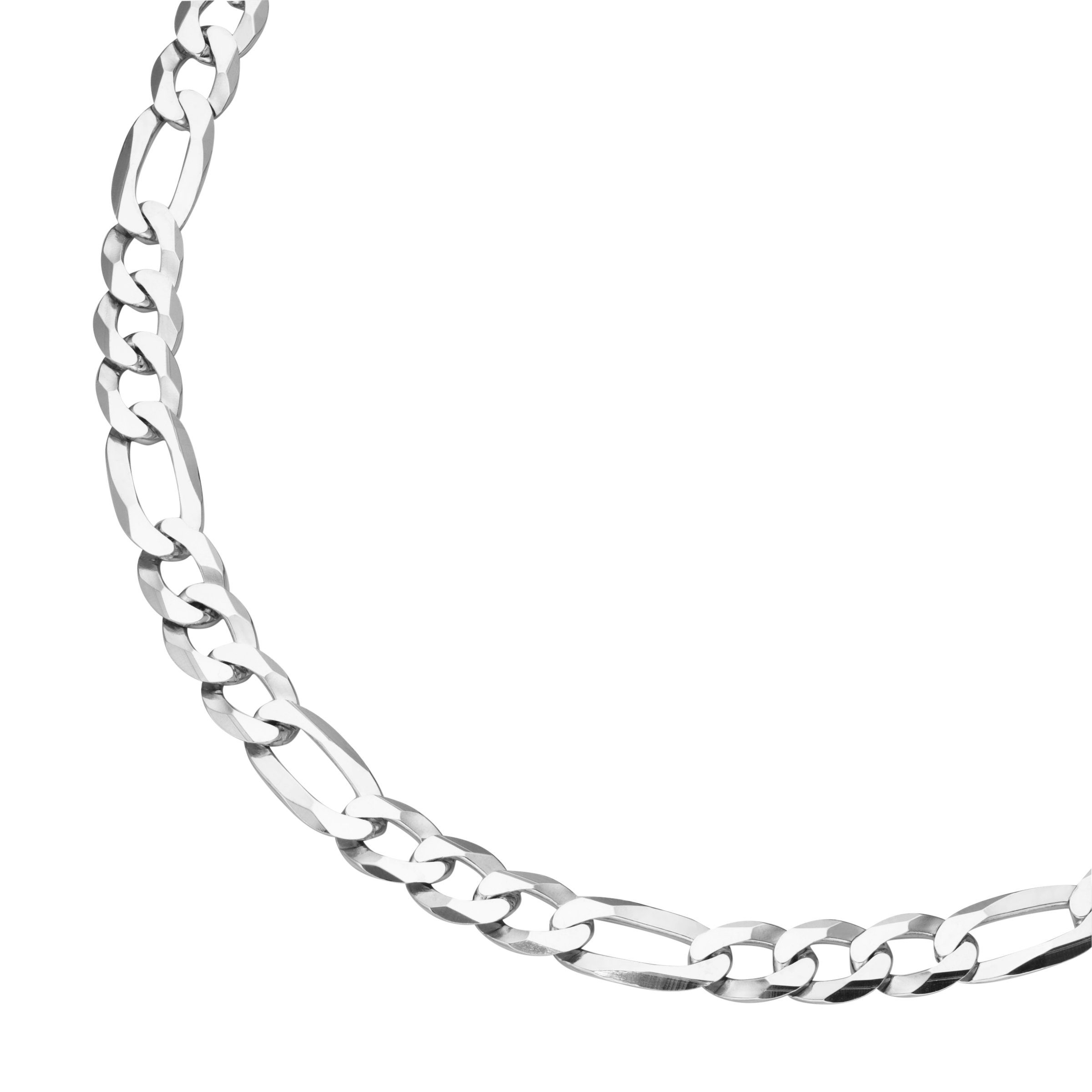 Smart Jewel Silberkette Figarokette 3/1 diamantiert, massiv, Silber 925 günstig online kaufen
