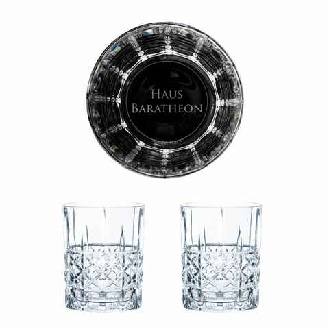 Nachtmann Whiskyglas Game of Thrones Whiskygläser Set Haus Baratheon, Kristallglas, lasergraviert