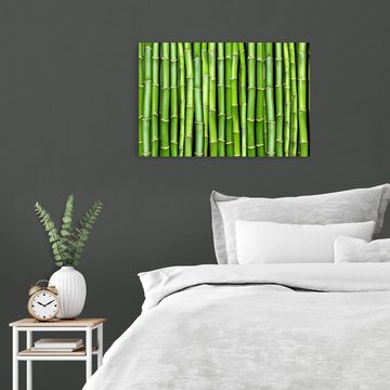 wandmotiv24 Leinwandbild Bambuswand, Blumen und Pflanzen (1 St), Wandbild, Wanddeko, Leinwandbilder in versch. Größen