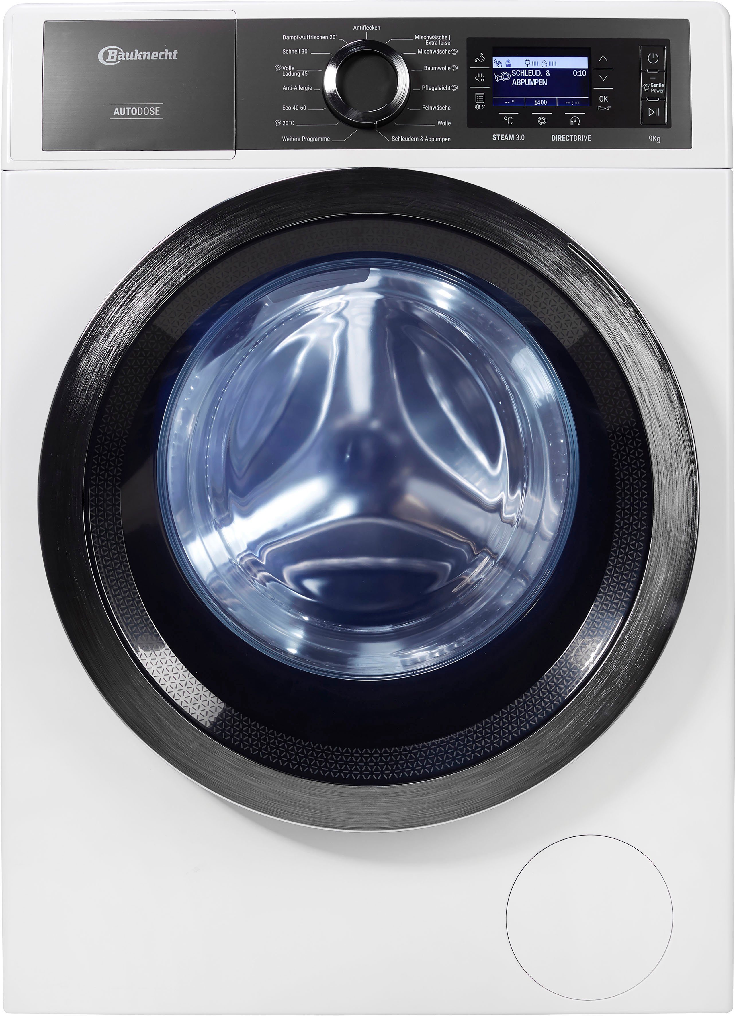 BAUKNECHT Waschmaschine B8 W946WB DE, 9 Jahre kg, AutoDose, 4 U/min, Herstellergarantie 1400