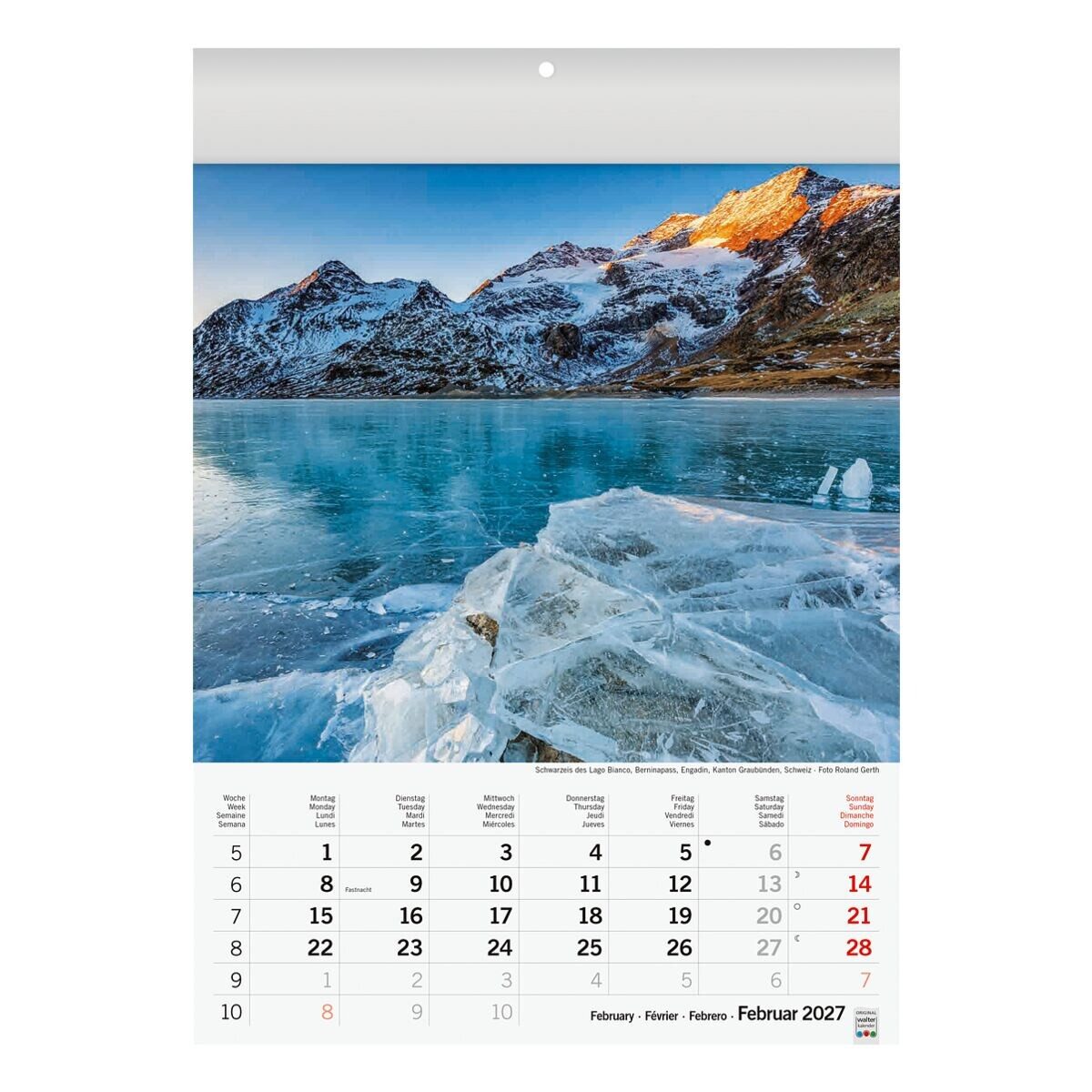 BRUNNEN Kunstkalender Sonnentage Alpen, 1 Monat = 1 Seite – Bild 3 von 5