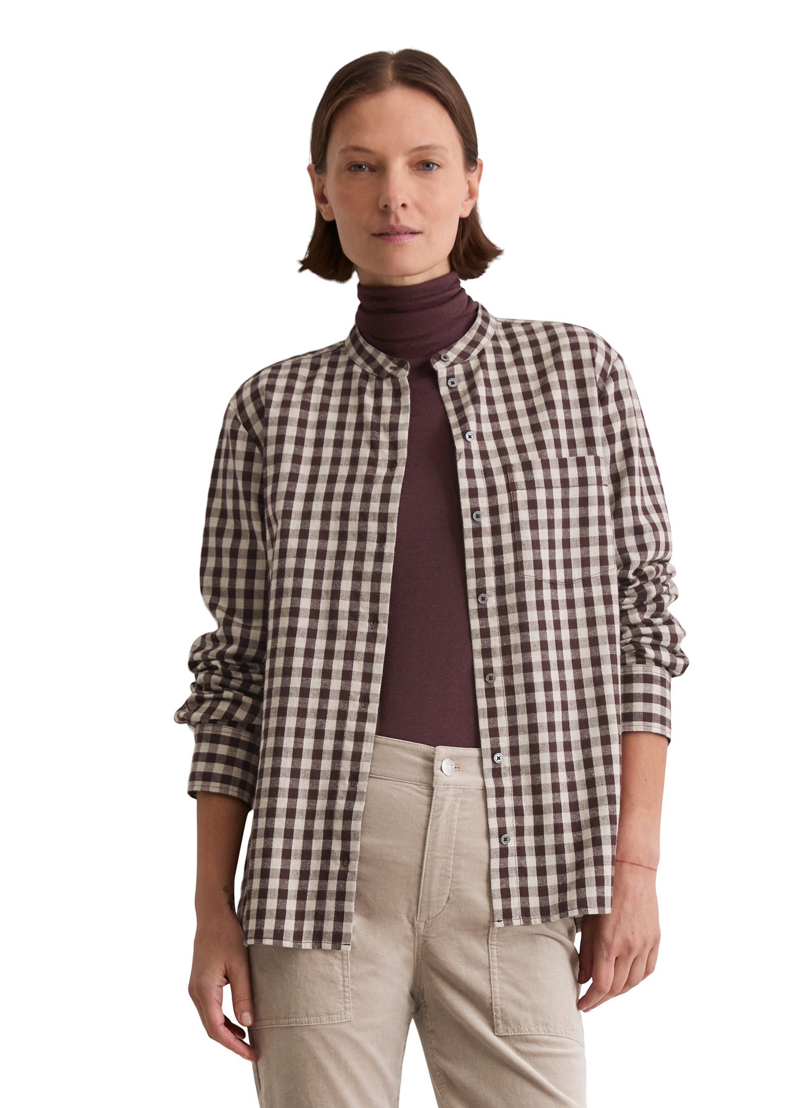 Marc O'Polo Karobluse regular fit aus softem Baumwoll-Flanell
