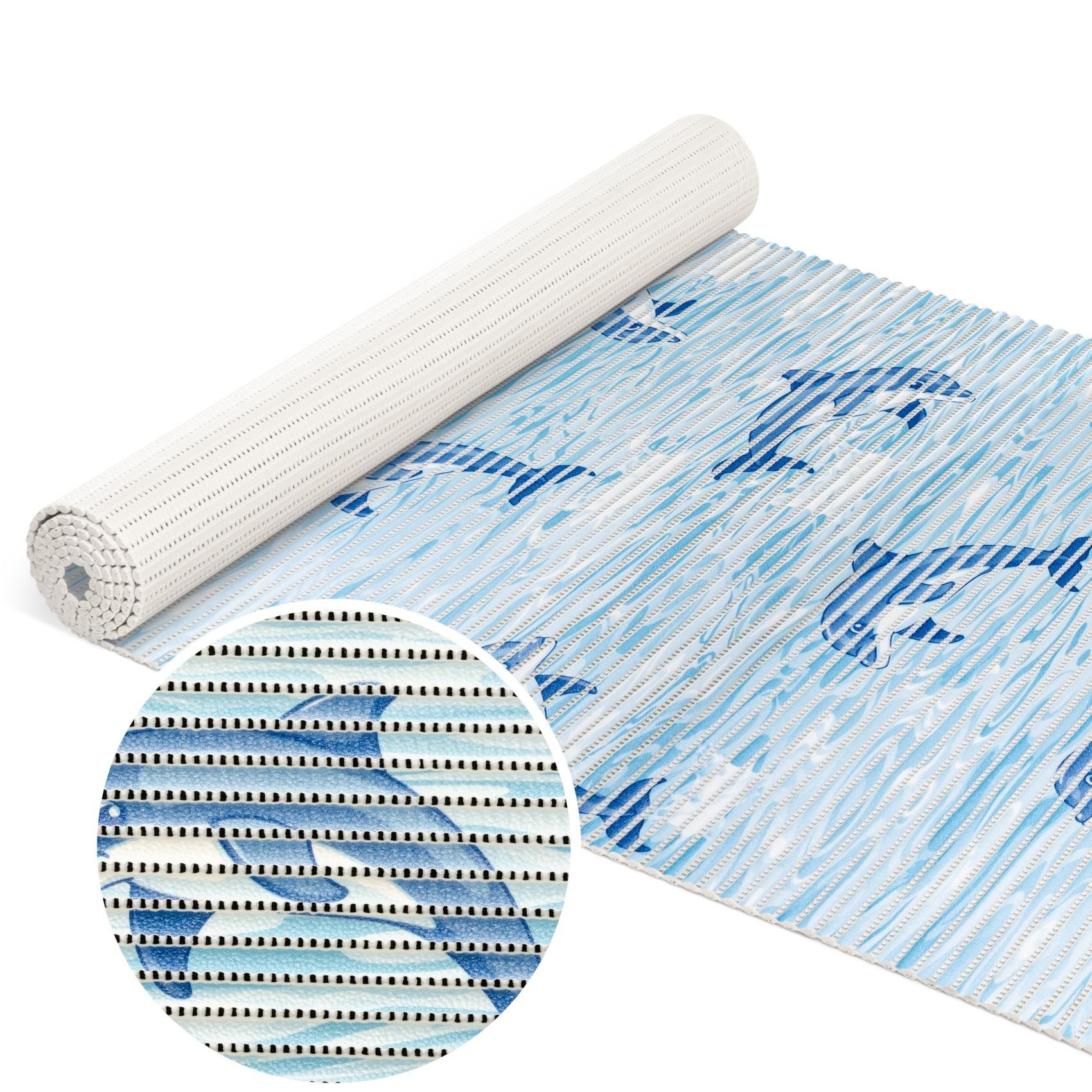 ANRO Schaum-Badematte Antirutschmatte Weichschaummatte Badezimmer Entspannung, Höhe 5 mm, wasserdurchlässig, pflegeleicht, Rillen, rutschhemmend, Drainage Effekt, strapazierfähig, Praktisch, Weich, Rutschhemmend, Schnelltrockend, mit Drainagelöchern, Rutschfest, Modern, PVC, Eckig, Geprägt
