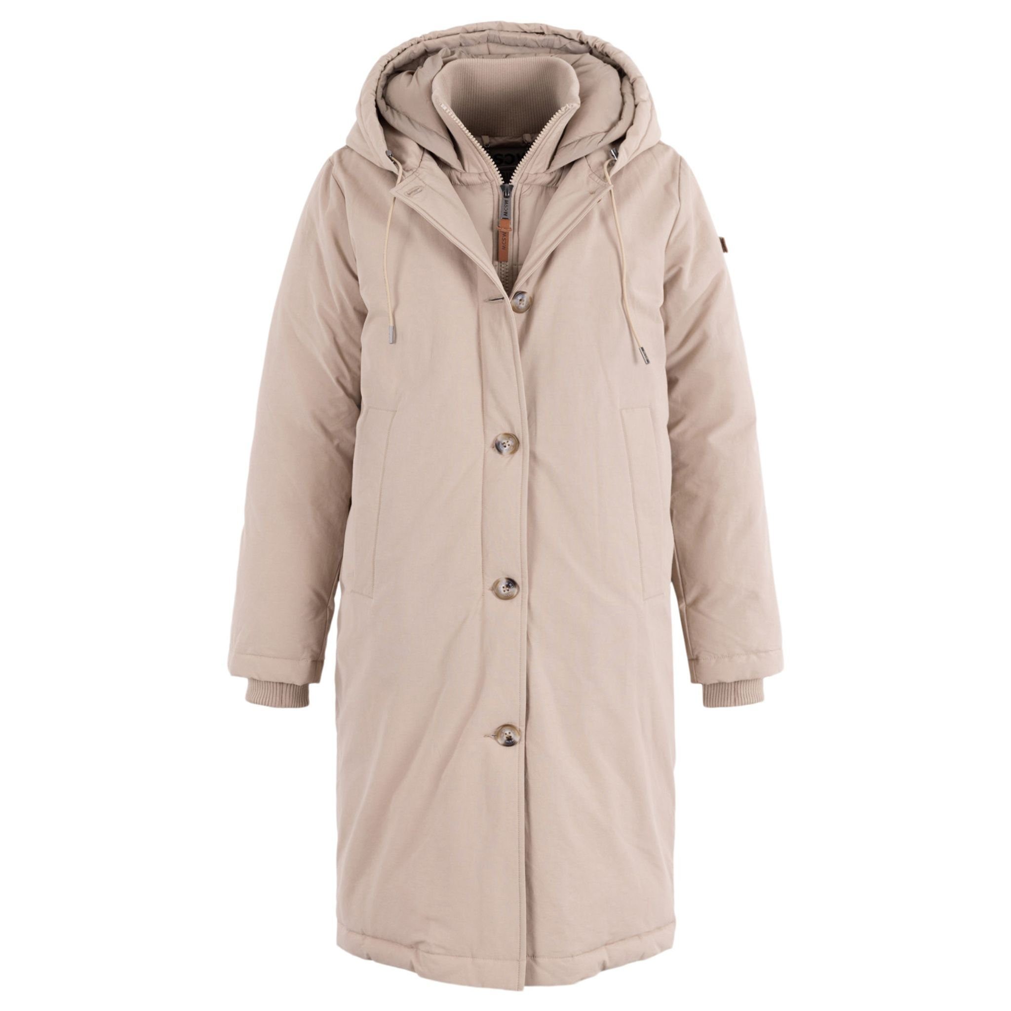 Moscow Design Steppmantel Warmer Mantel in Beige oder Schwarz günstig online kaufen