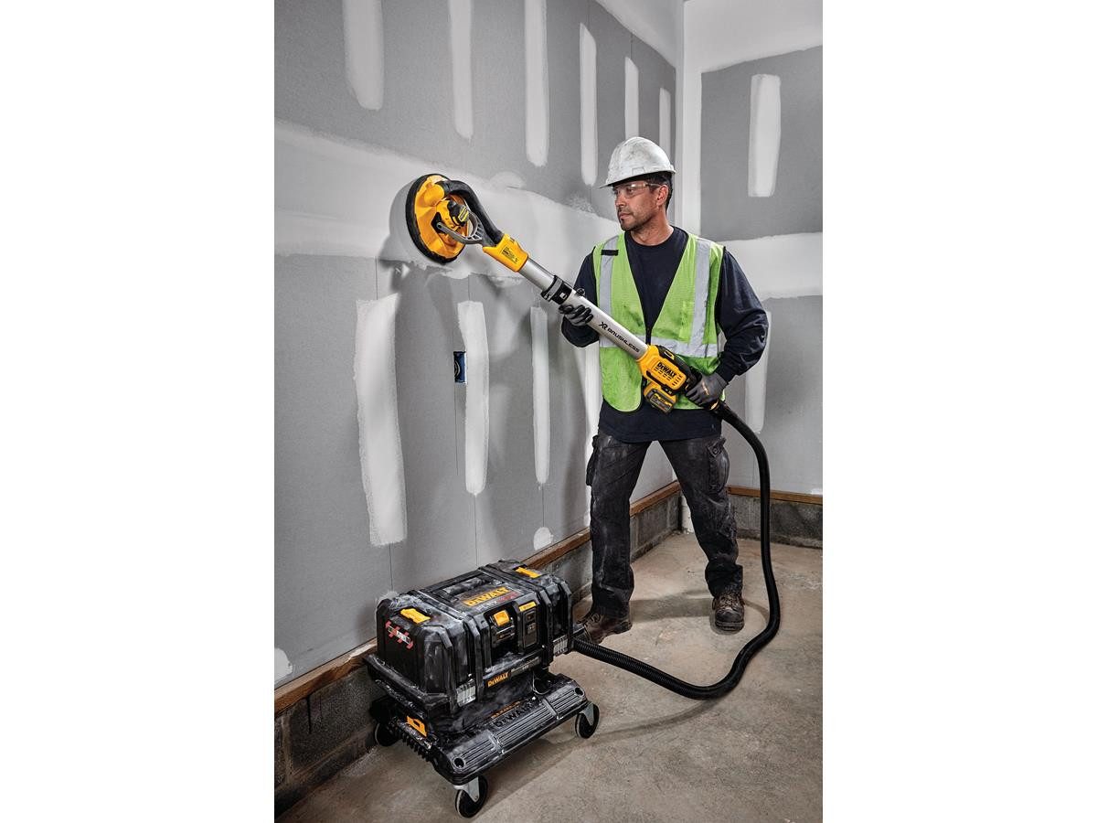 DeWalt Akku-Trockenbauschleifer 18 V, Basisv., max. 1200 U/min, mit 225 mm Schleifteller & AirLock-kompatibel, ohne Akku und Ladegerät