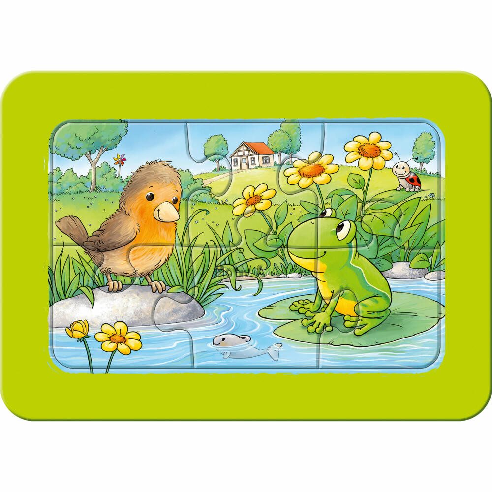Ravensburger Rahmenpuzzle Kleine Gartentiere 3 x 6 Teile, Puzzleteile