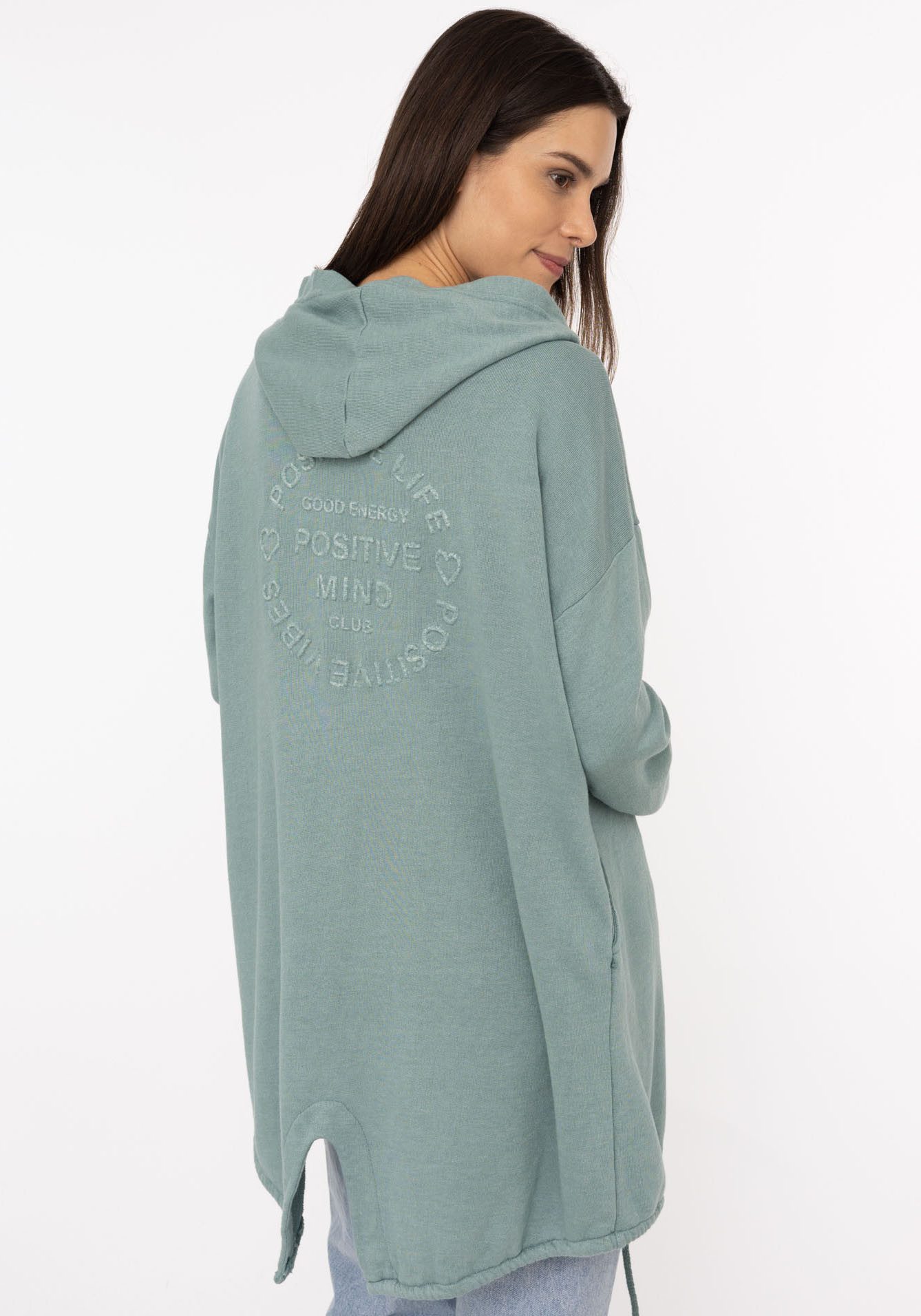 Zwillingsherz Jerseymantel "Positive Mind" mit hohem Baumwollanteil