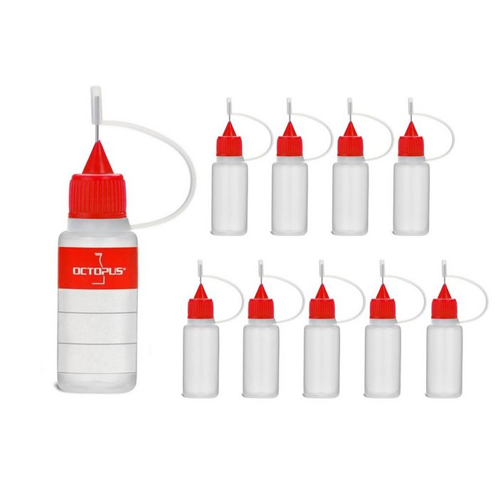 OCTOPUS Kanister 10 Plastikflaschen 10 ml aus LDPE G14 Tropfverschluss mit Nadelkappe (10 St)