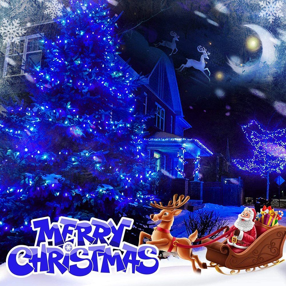 Weihnachten Beleuchtung, 100-2000 Blau 10-100M Wasserdicht Außen Rosnek Lichterkette LED-Lichterkette Party, LED
