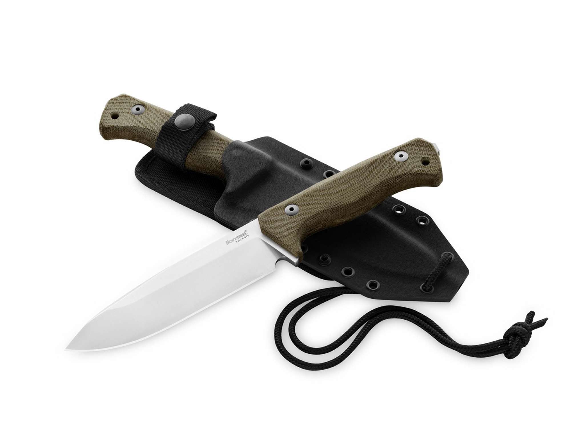 LionSteel Taschenmesser Feststehendes Messer T6 Micarta Green