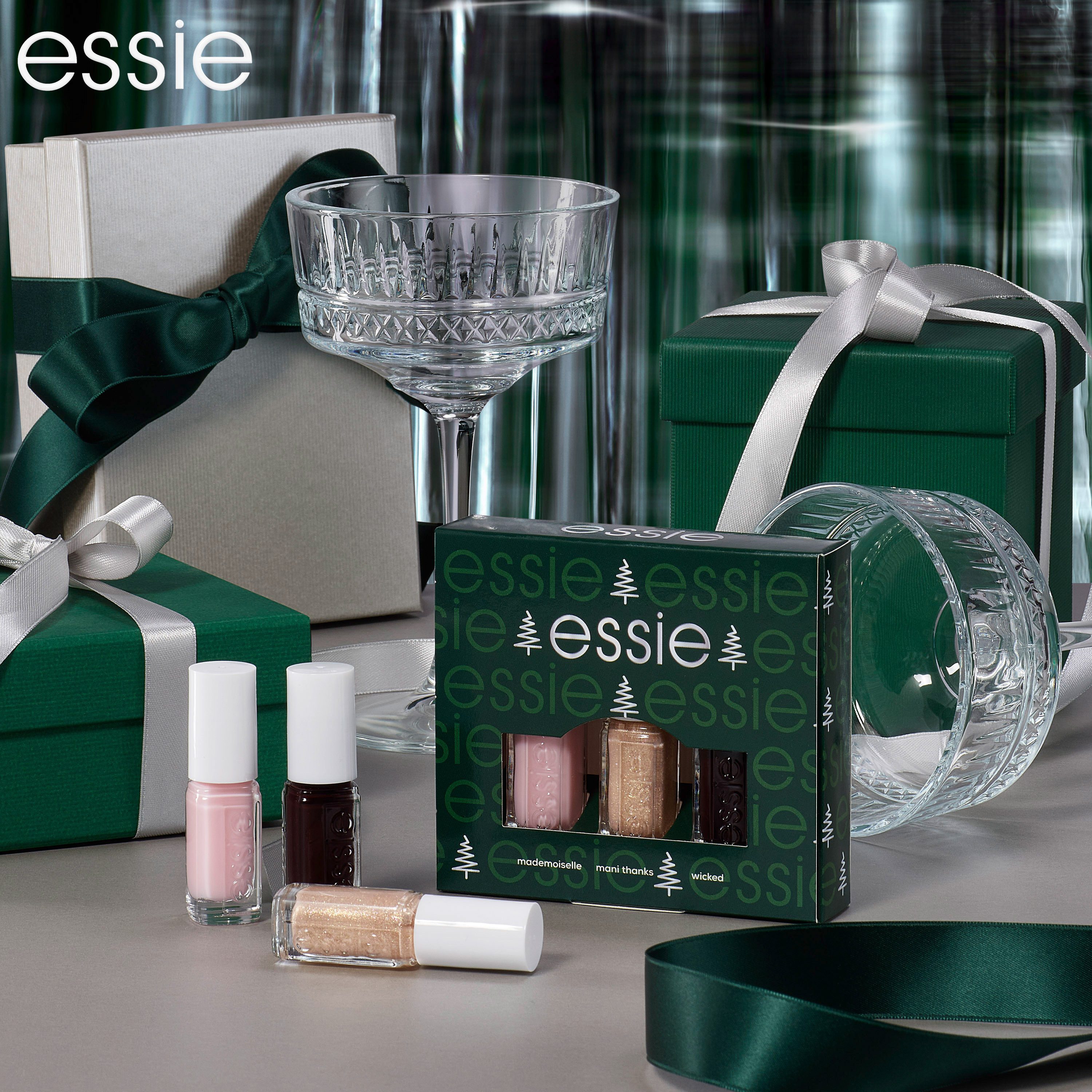 essie Nagellack-Set XMAS TRIO KIT, 3-tlg.