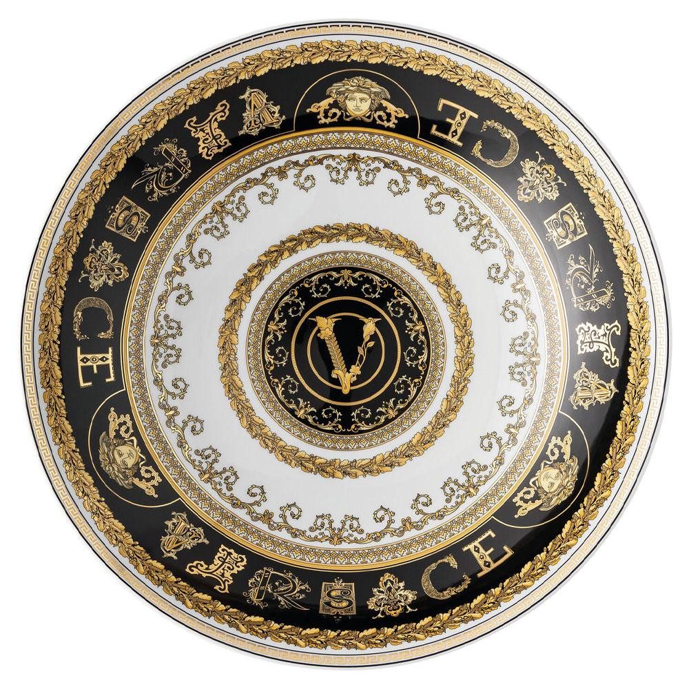 Versace Etagere by Rosenthal Schale auf Fuß Virtus Gala Black (35cm)
