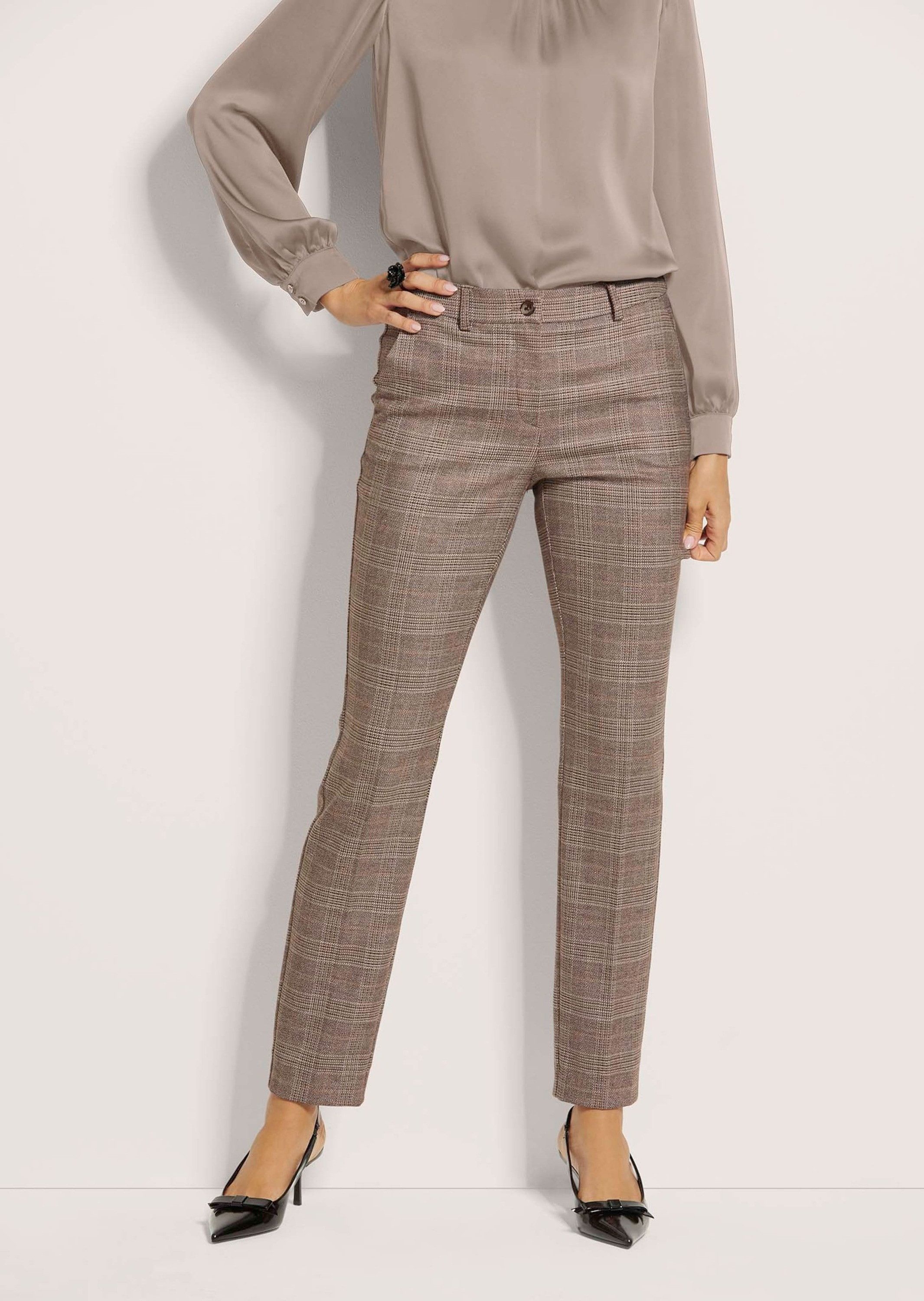 MADELEINE Stoffhose Glencheck-Hose mit Stretch Elegante Hose in schmalem Sc günstig online kaufen