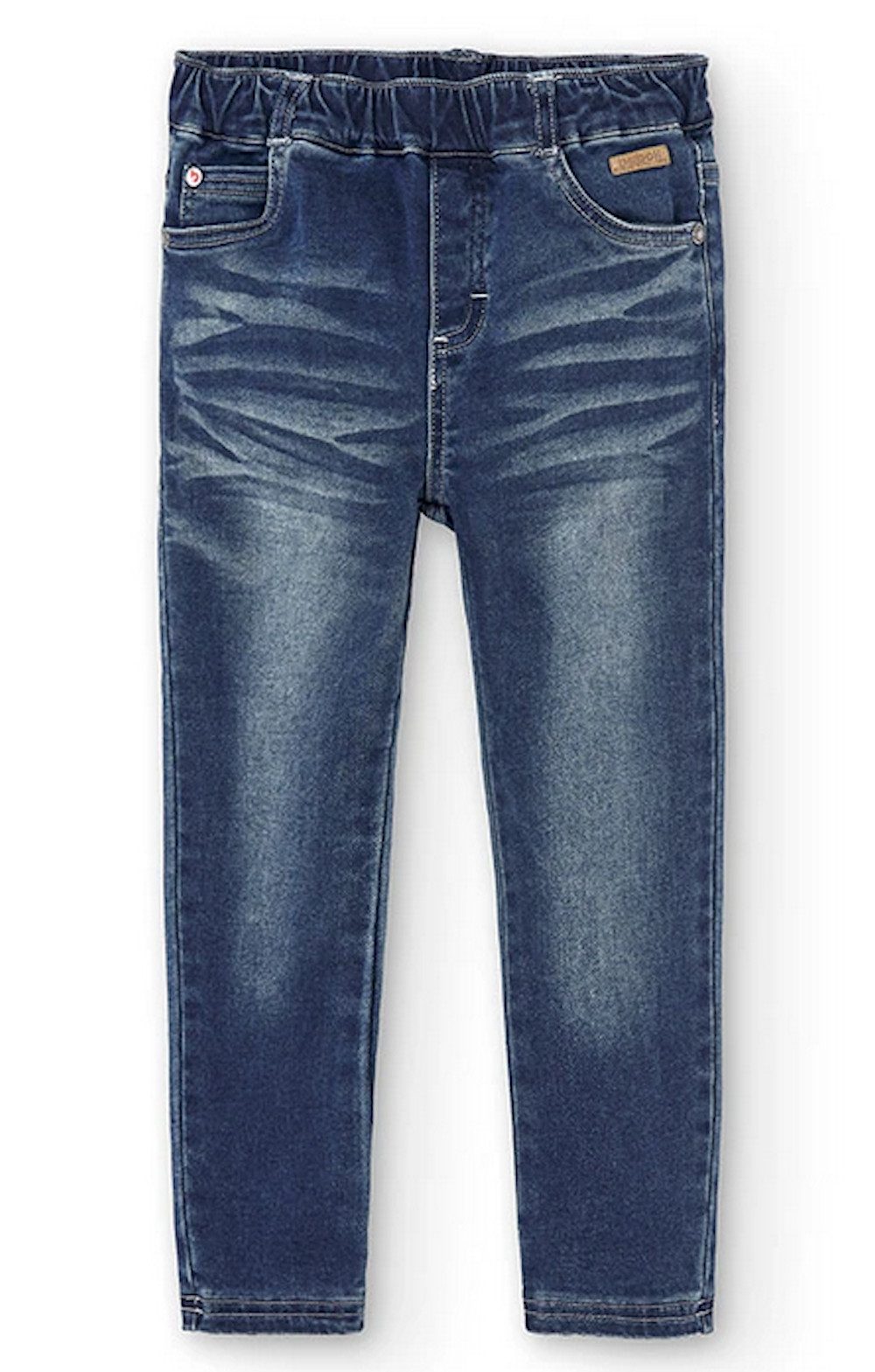 BÒBOLI 5-Pocket-Jeans BÒBOLI Jeans Schlupfhose denim blue (1-tlg)