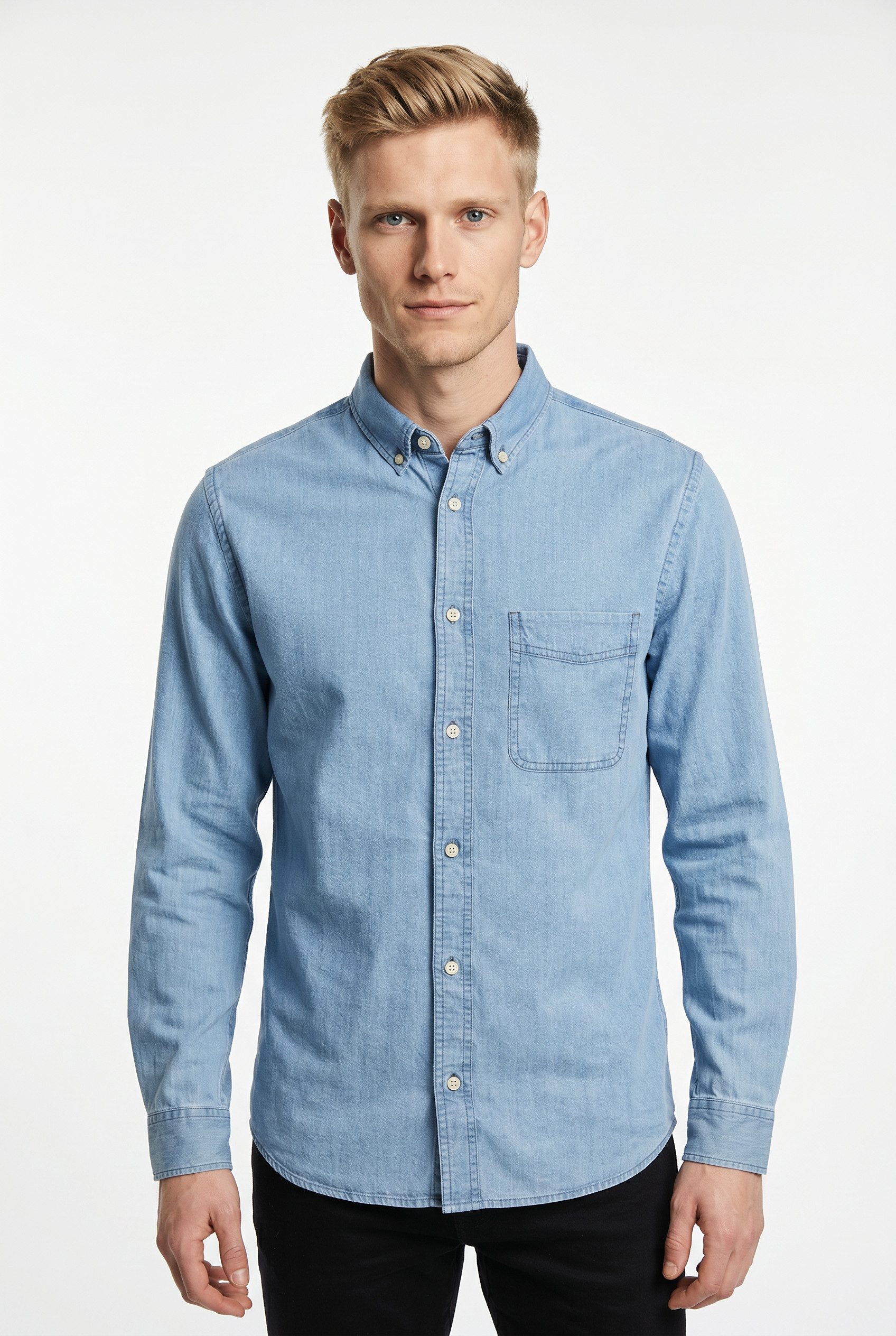 Jack & Jones Langarmhemd JPRBLUDEREK DENIM L/S SHIRT