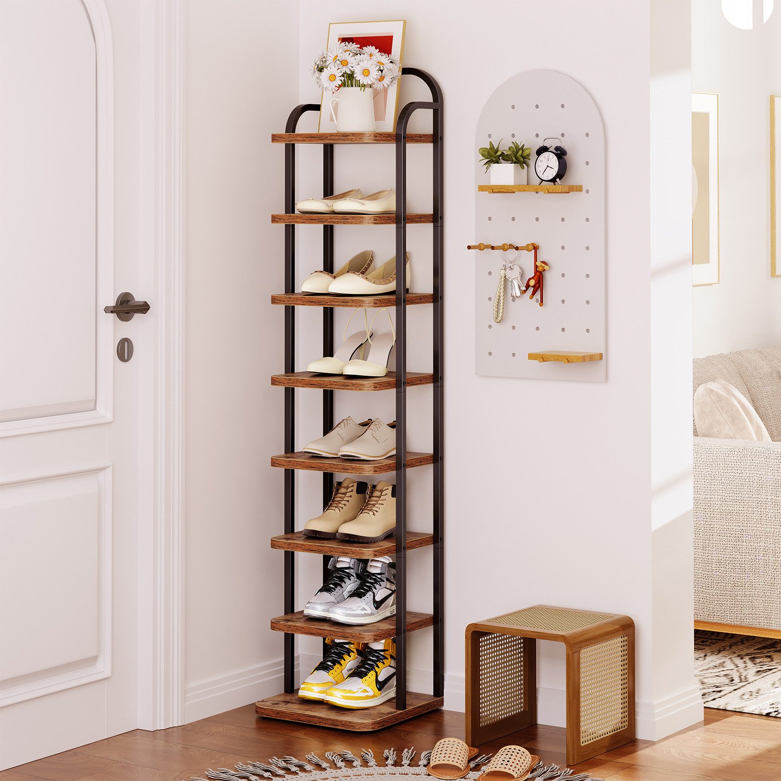 YOLEO Schuhregal Vertikales Schuhregal schmal Metall günstig online kaufen