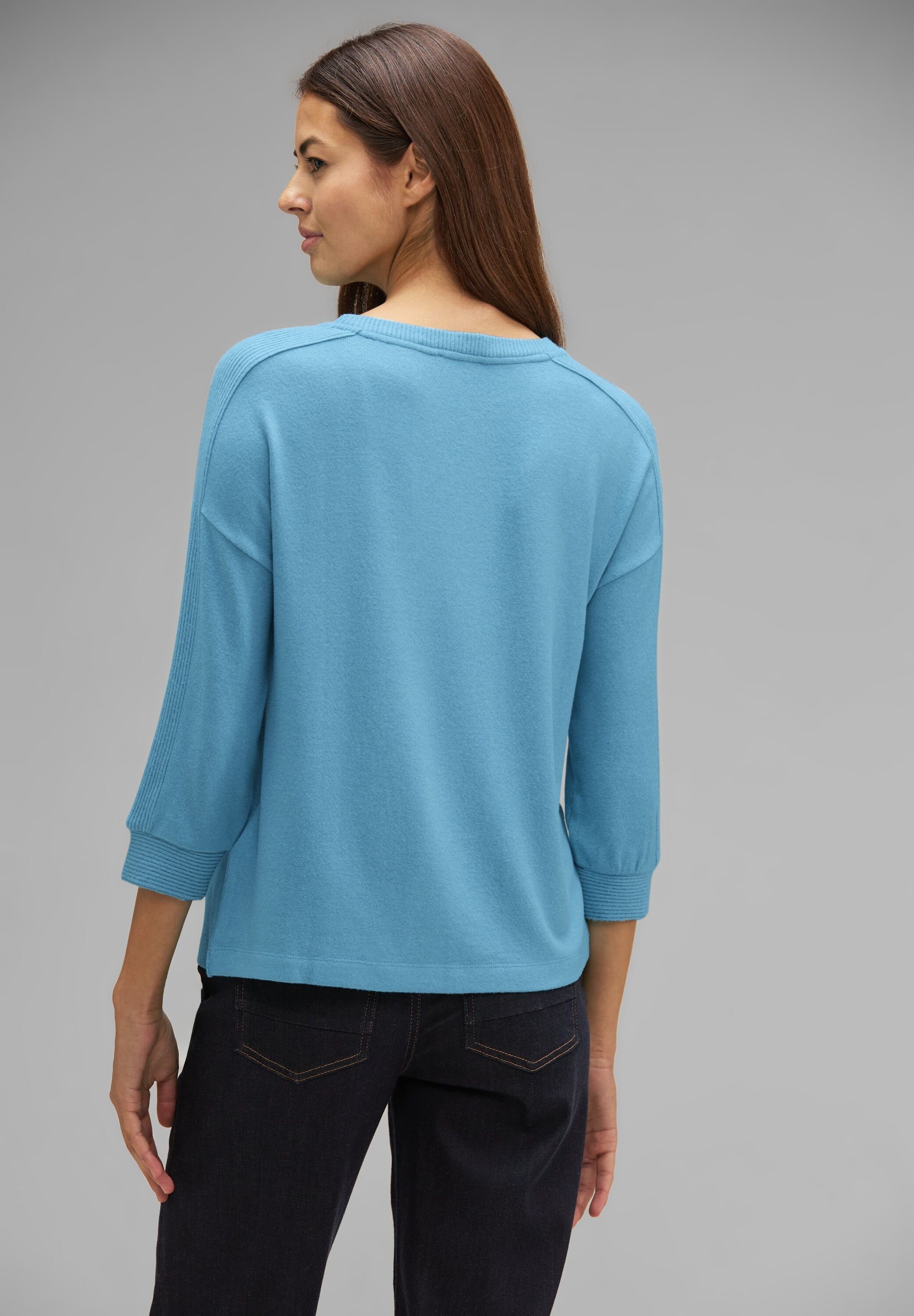 STREET ONE 3/4-Arm-Shirt in Unifarbe