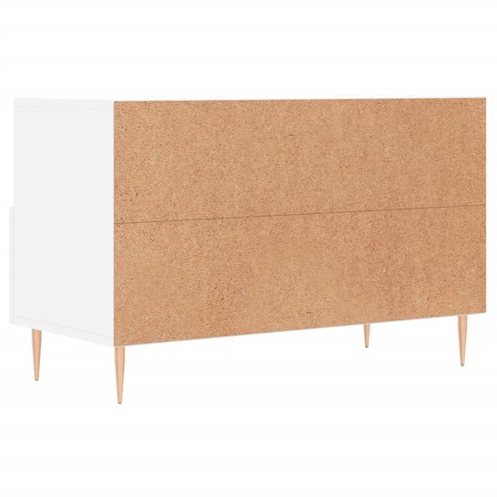 Weiß 80x36x50 Holzwerkstoff TV-Schrank cm furnicato