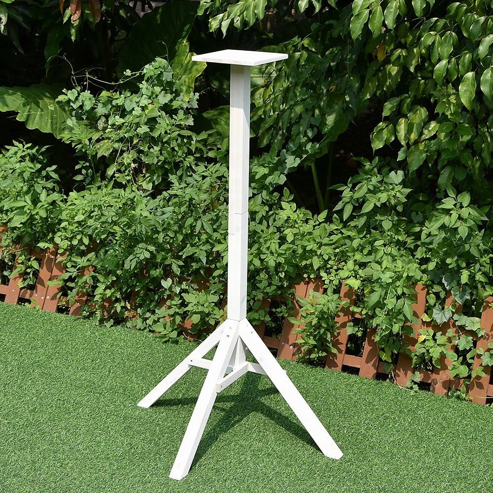 Feel2Home Vogelhausständer Vogelhausständer Holz Ständer Weiß 1,05M hoch Fu günstig online kaufen