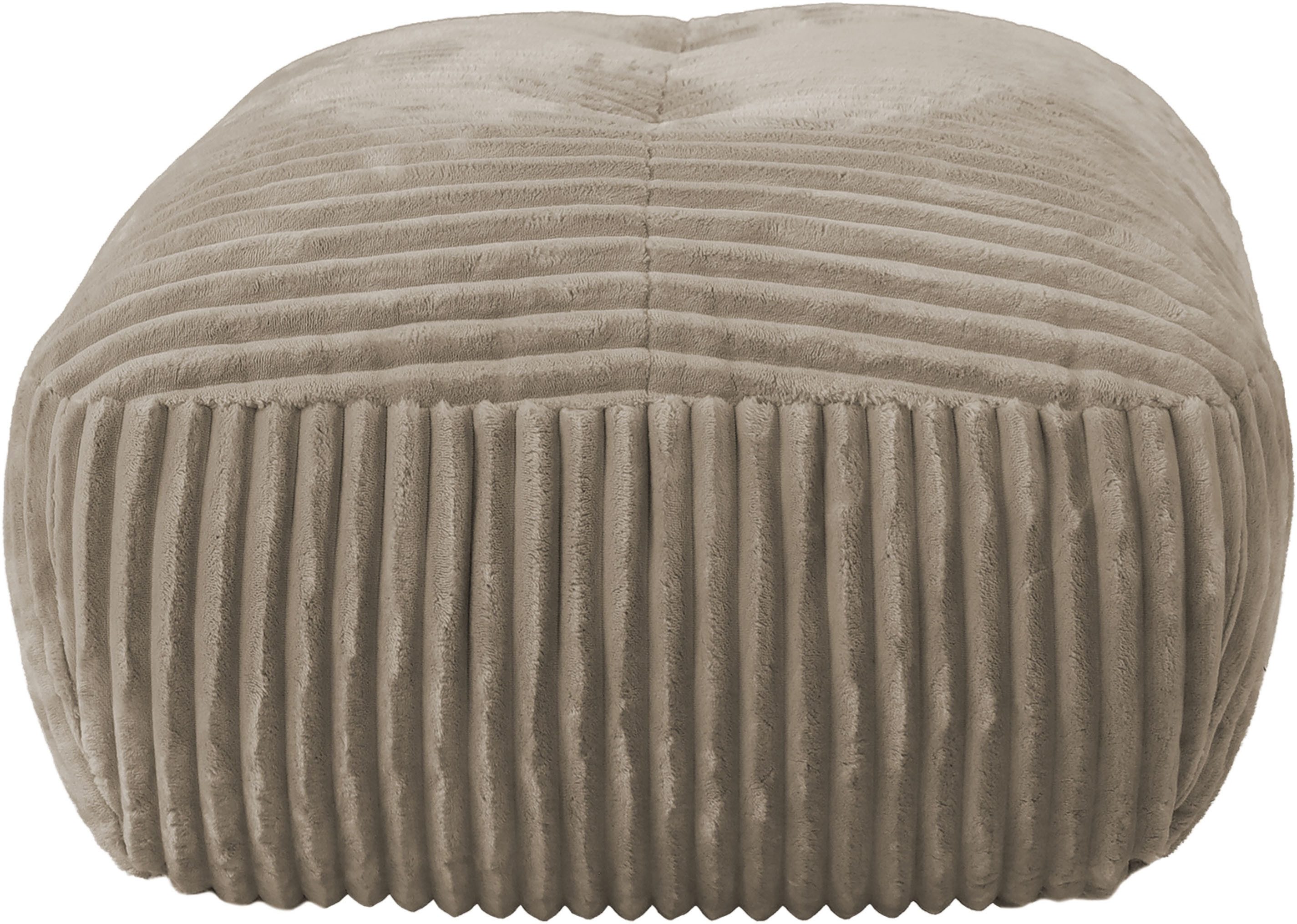 TRENDMANUFAKTUR Hocker Be Fluffy: Weicher Breitcord Bezugsstoff, perfekte Ergänzung zur Serie, Polsterhocker mit softem Sitzkomfort, moderner breiter Kedernaht – Bild 5 von 5