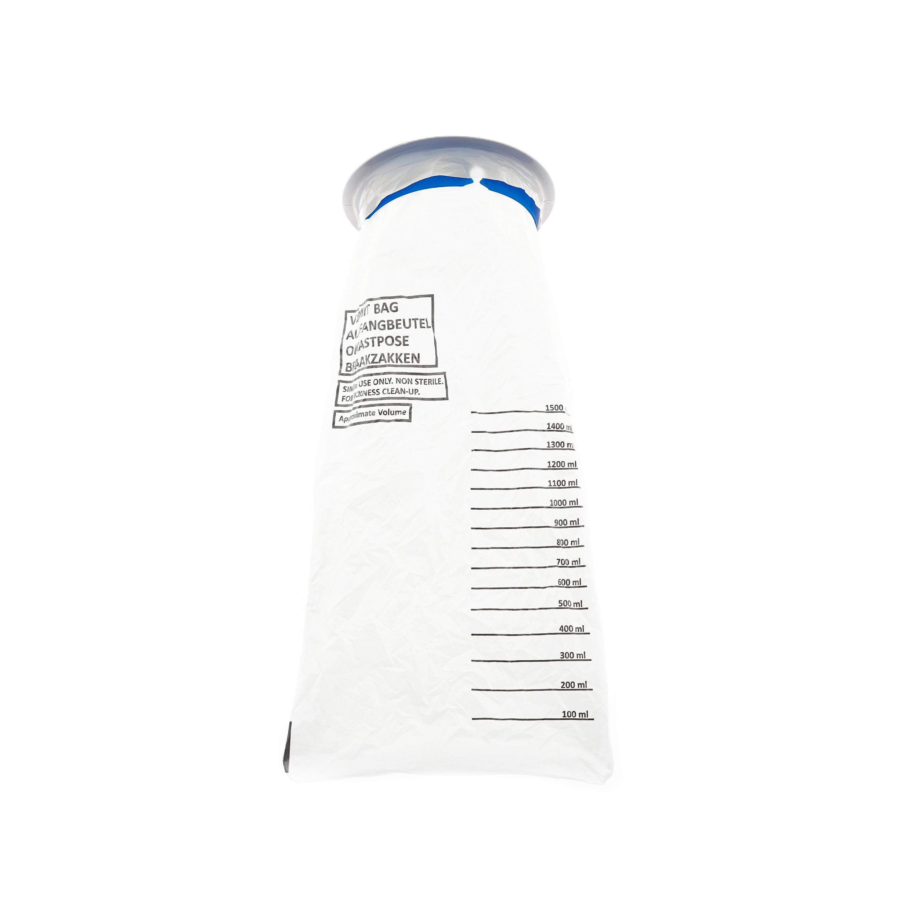 COFI 1453 Spucktuch Spuckbeutel 1500 ml, verschließbar Brechbeutel mit Ring blickdicht, (25-tlg)