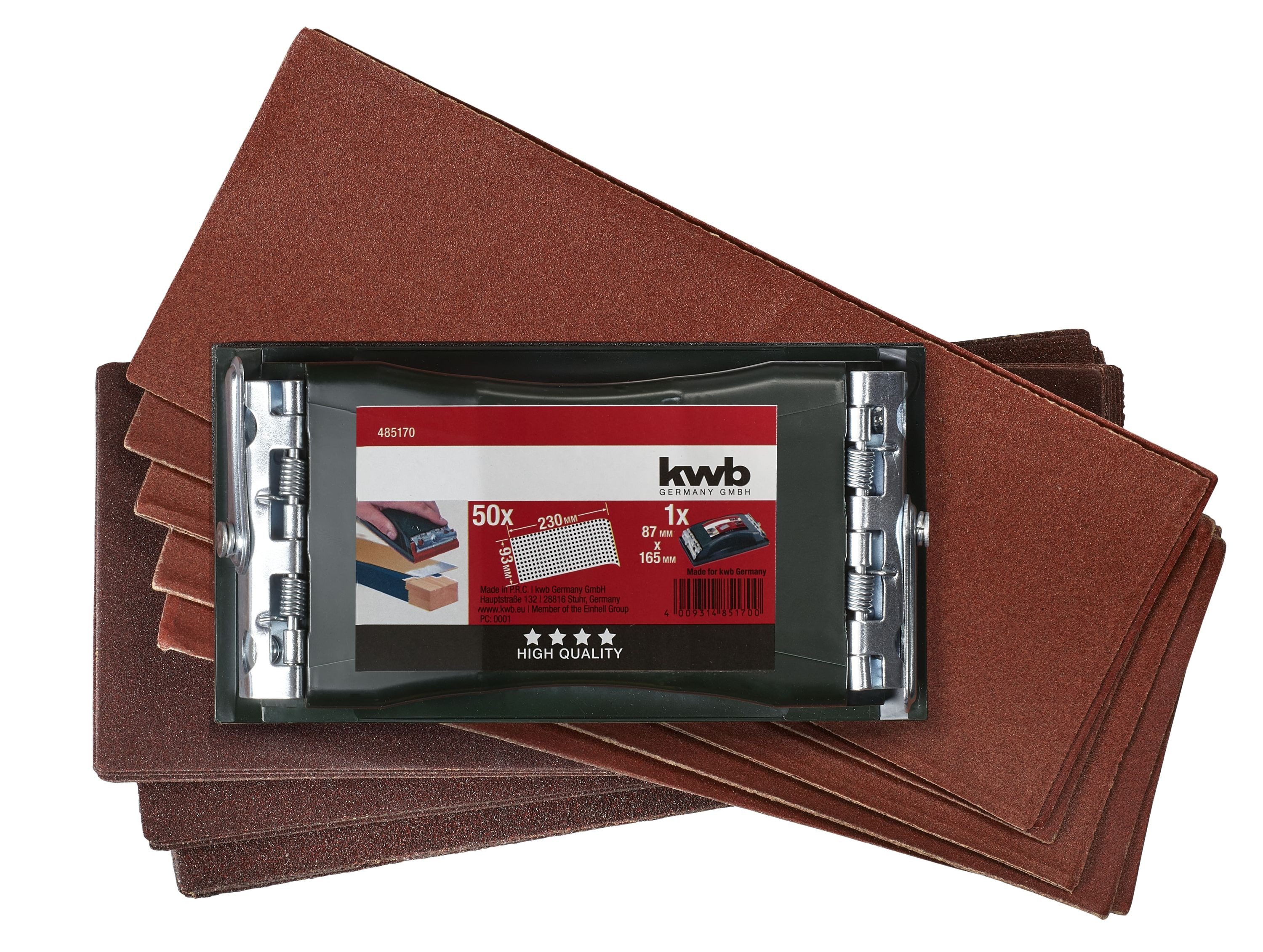 kwb Schleifpapier, Handschleifer-Set, 2-teilig inkl. Schleifklotz günstig online kaufen