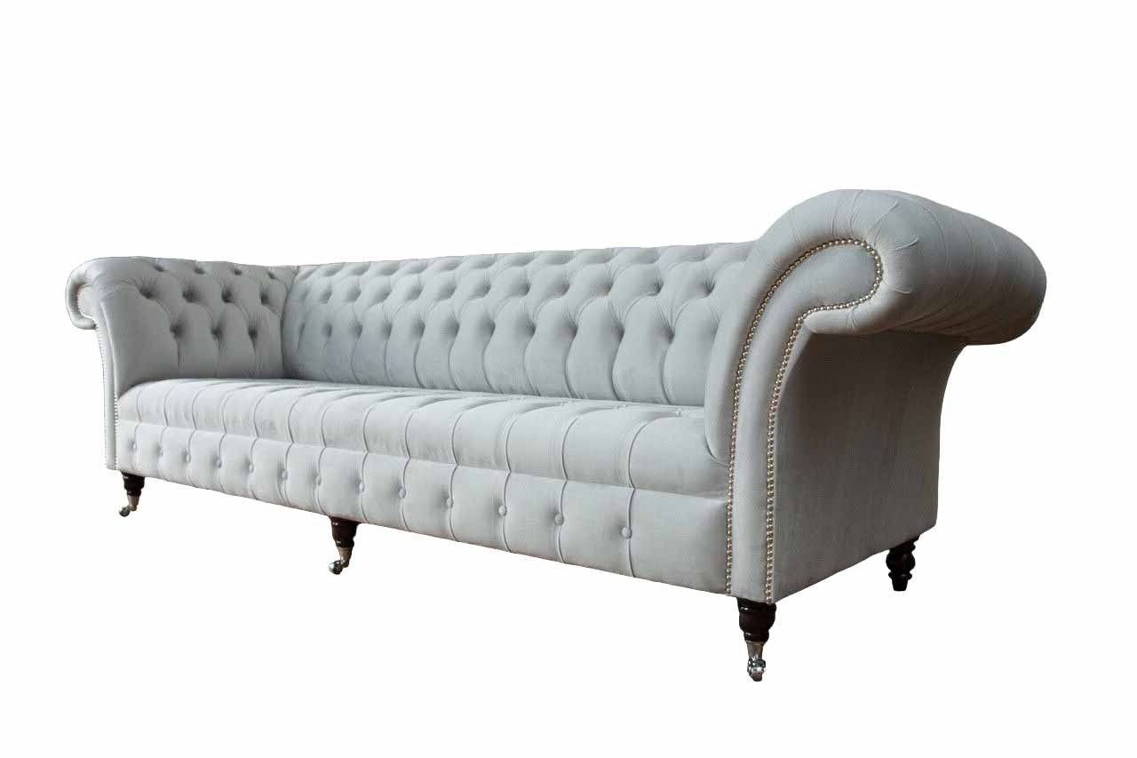 JVmoebel Sofa Chesterfield Sofa 4 Sitzer Designer Couchen Couch Stoff Polster Textil, Made In Europe