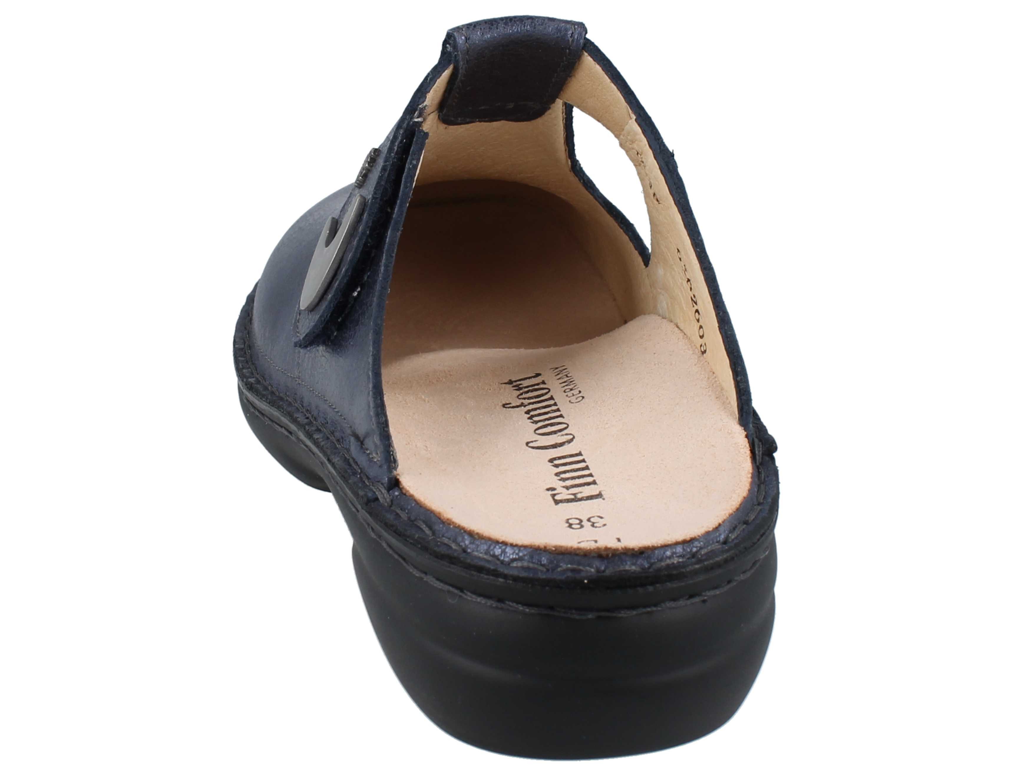 Finn Comfort LIMITIERTE SONDERFARBE FINN COMFORT Belem Damen Clogs jeans metallic Clog Wechselfußbett