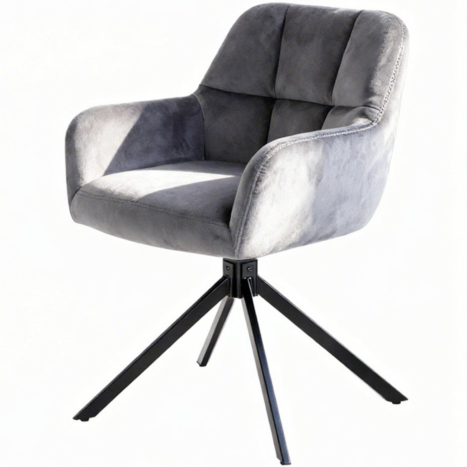 DUMOS Esszimmerstuhl Drehbarer Küchenstuhl Set – Gepolstert, Armlehnen, Met günstig online kaufen