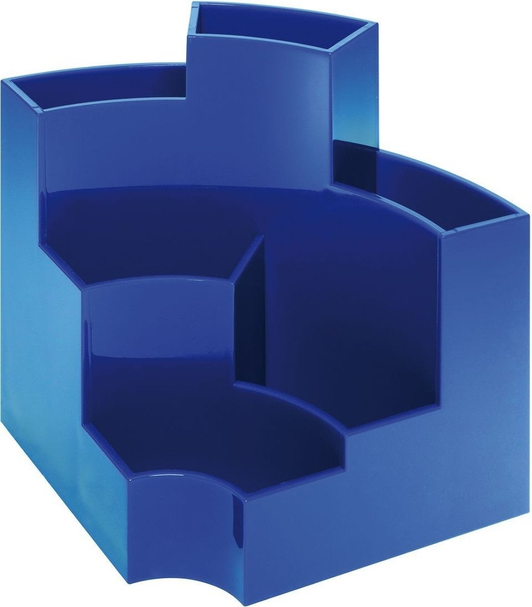ALCO Tischaufsatz Schreibtischbutler 6 Fächer Kunststoff blau