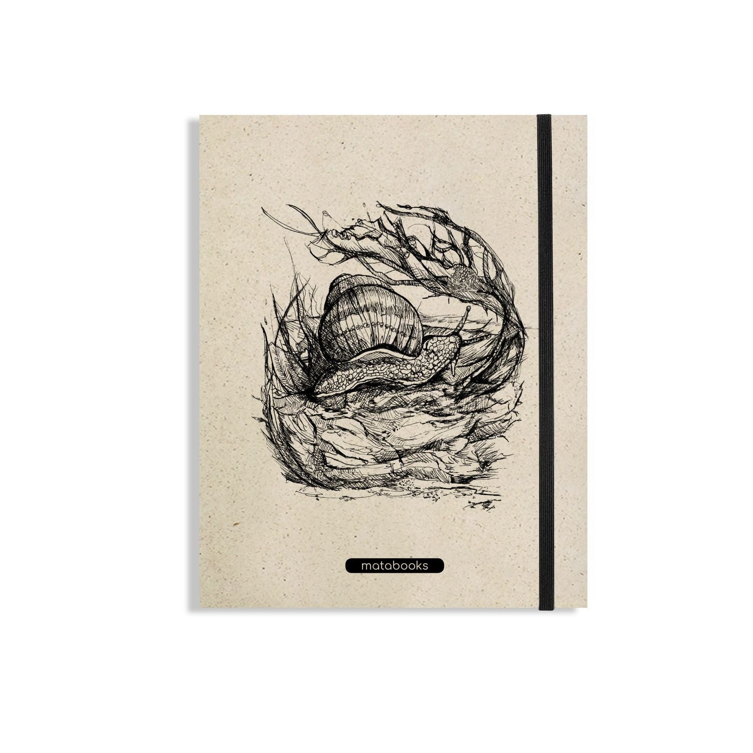 matabooks Tagebuch Snail Nachhaltiges und veganes Notizbuch aus Graspapier