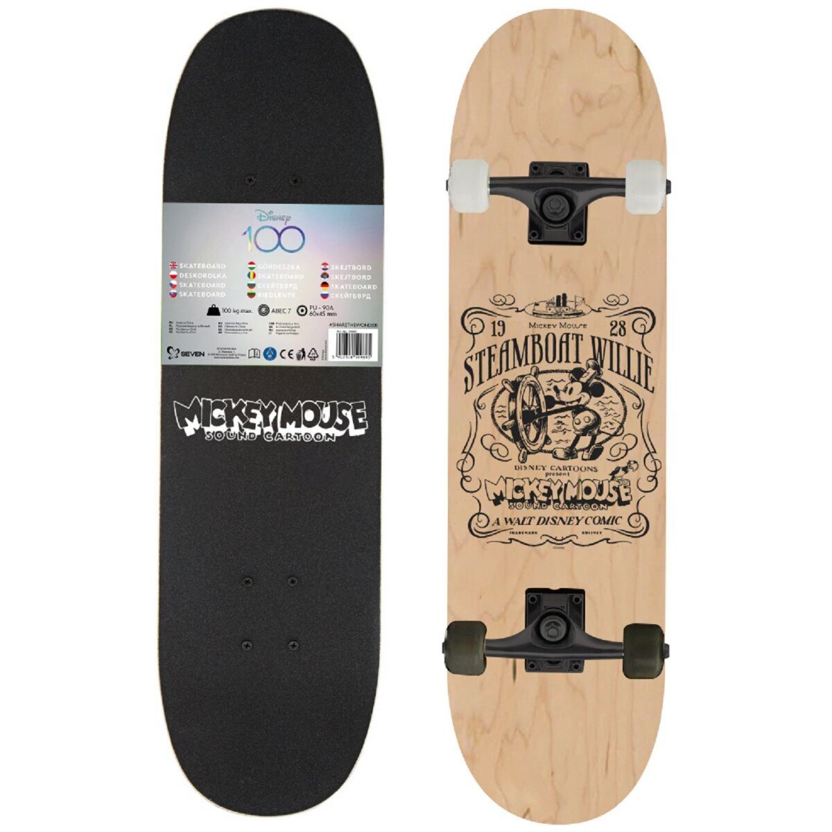Disney Skateboard Disney Skateboard – Für Gehwege & Parks (79x20x12cm)
