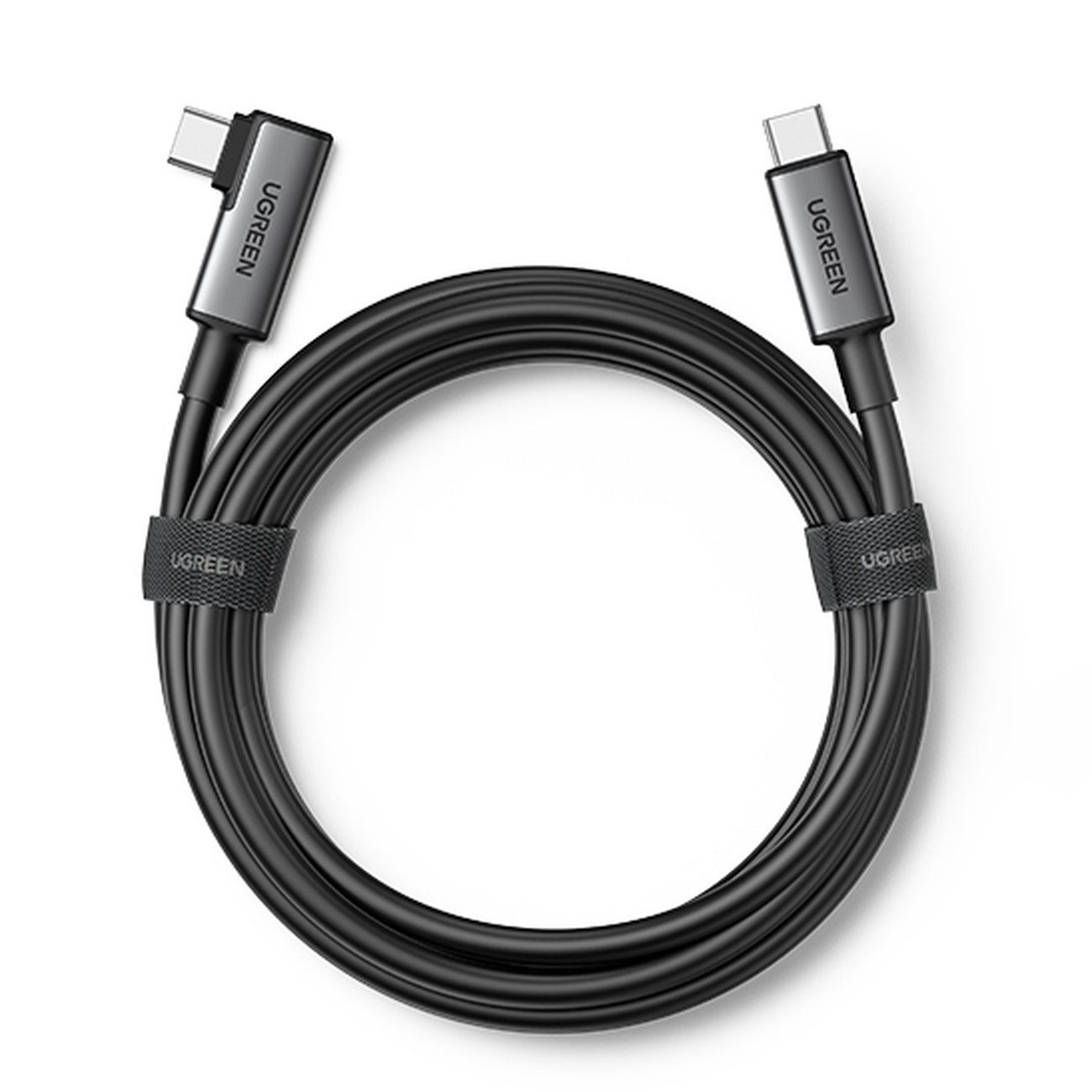 UGREEN Abgewinkeltes Kabel USB Type C - USB Type C zum Laden 60W 5m schwarz Smartphone-Kabel