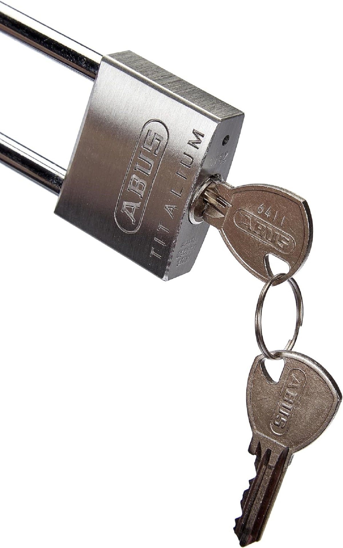 ABUS Vorhängeschloss Vorhängeschloss Titalium 64TI gleichschließend und mit hohem Bügel, (1-tlg)
