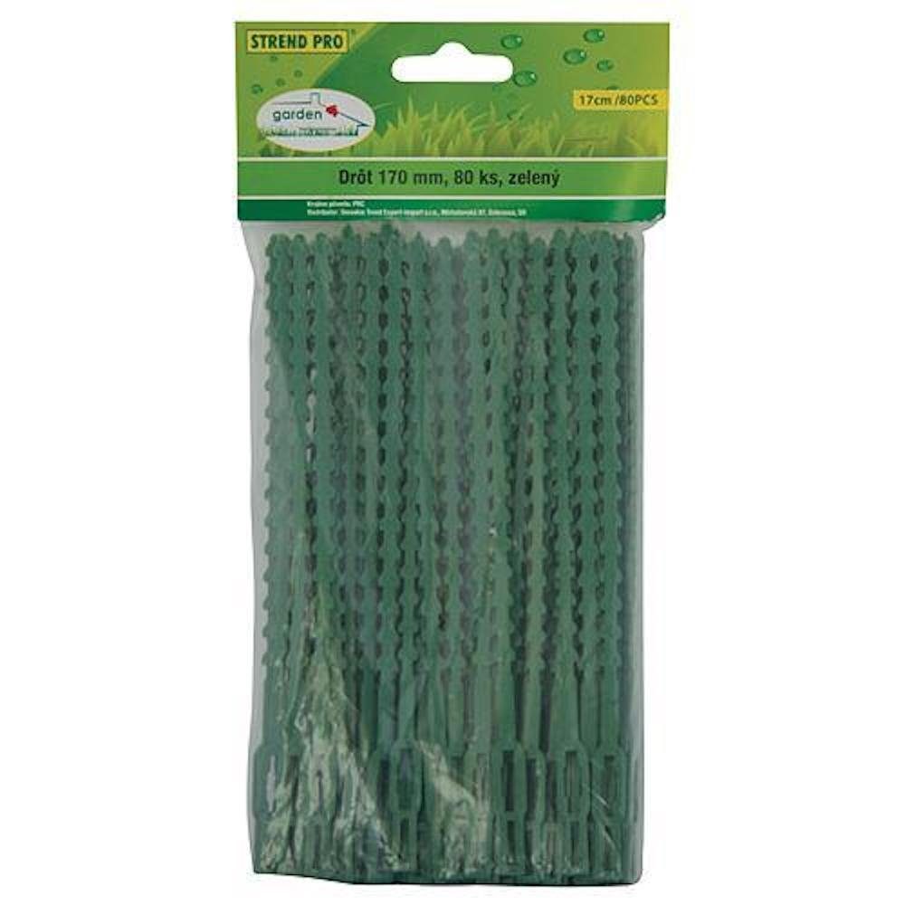 PROREGAL® Gartenpflege-Set Bindedraht PVC, Pflanzenclip, Pflanzenklammern, 170mm, 80 Stück