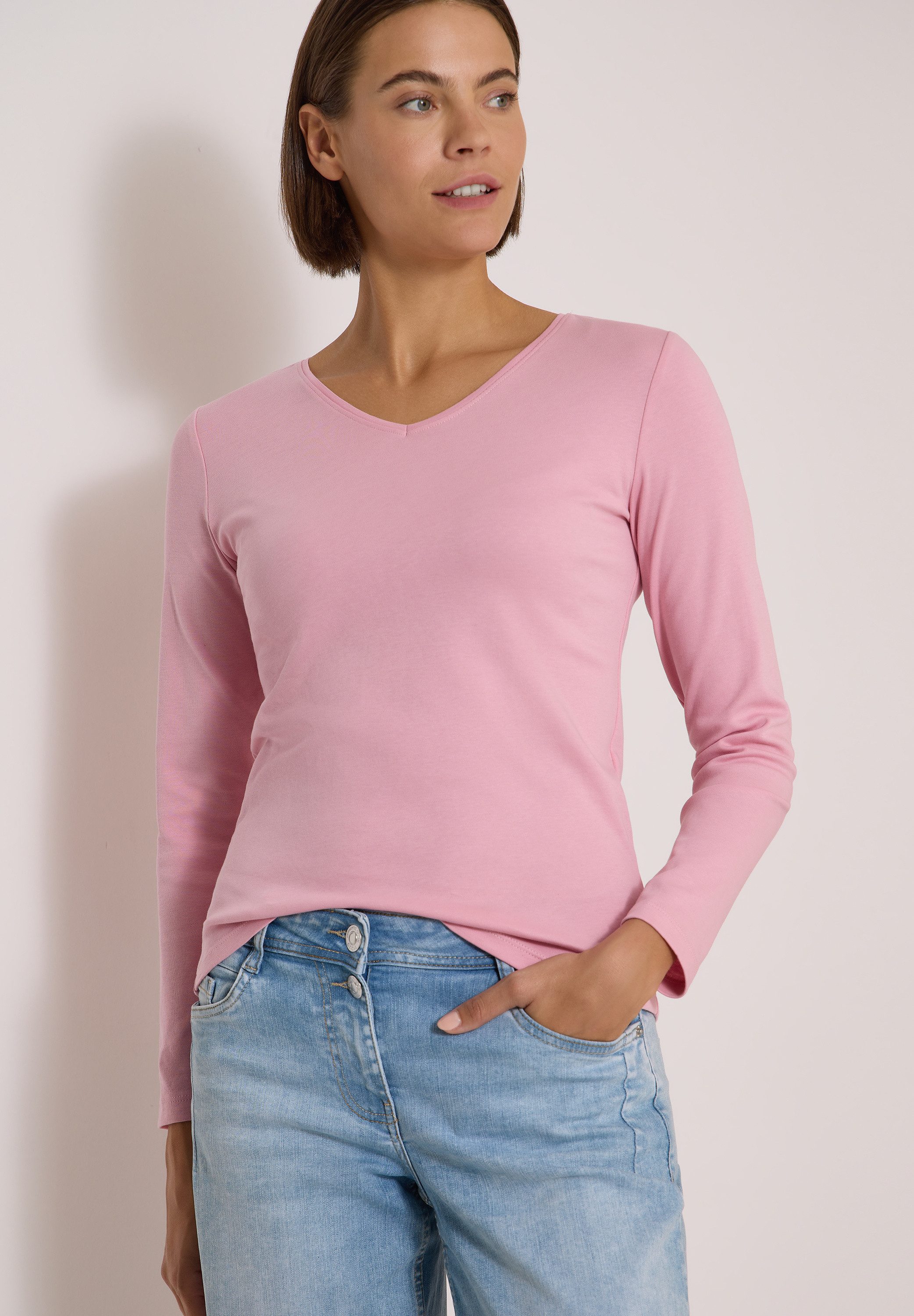 CECIL Langarmshirt aus reiner Baumwolle